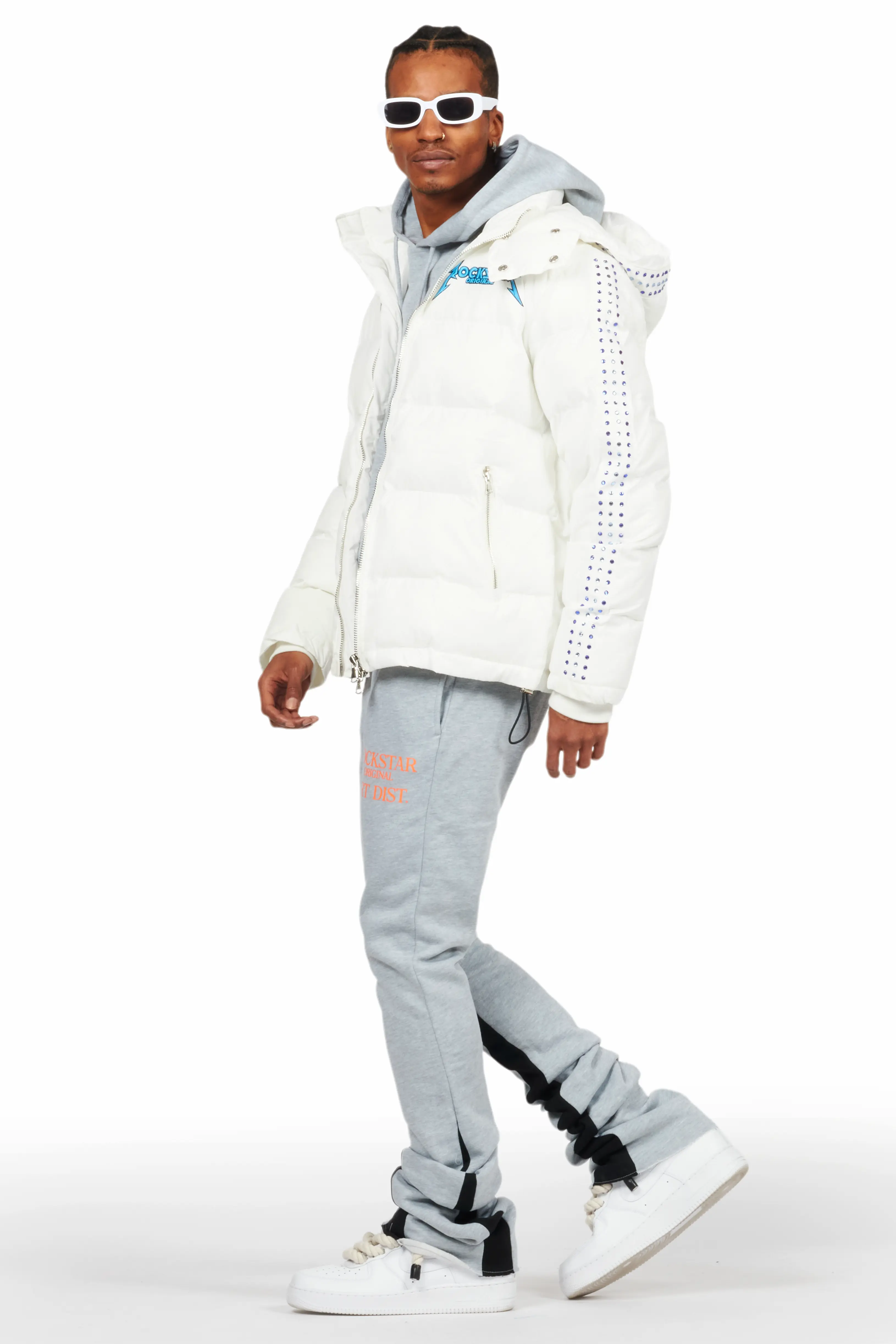 Brink White Heavy Puffer Jacket - Image 4