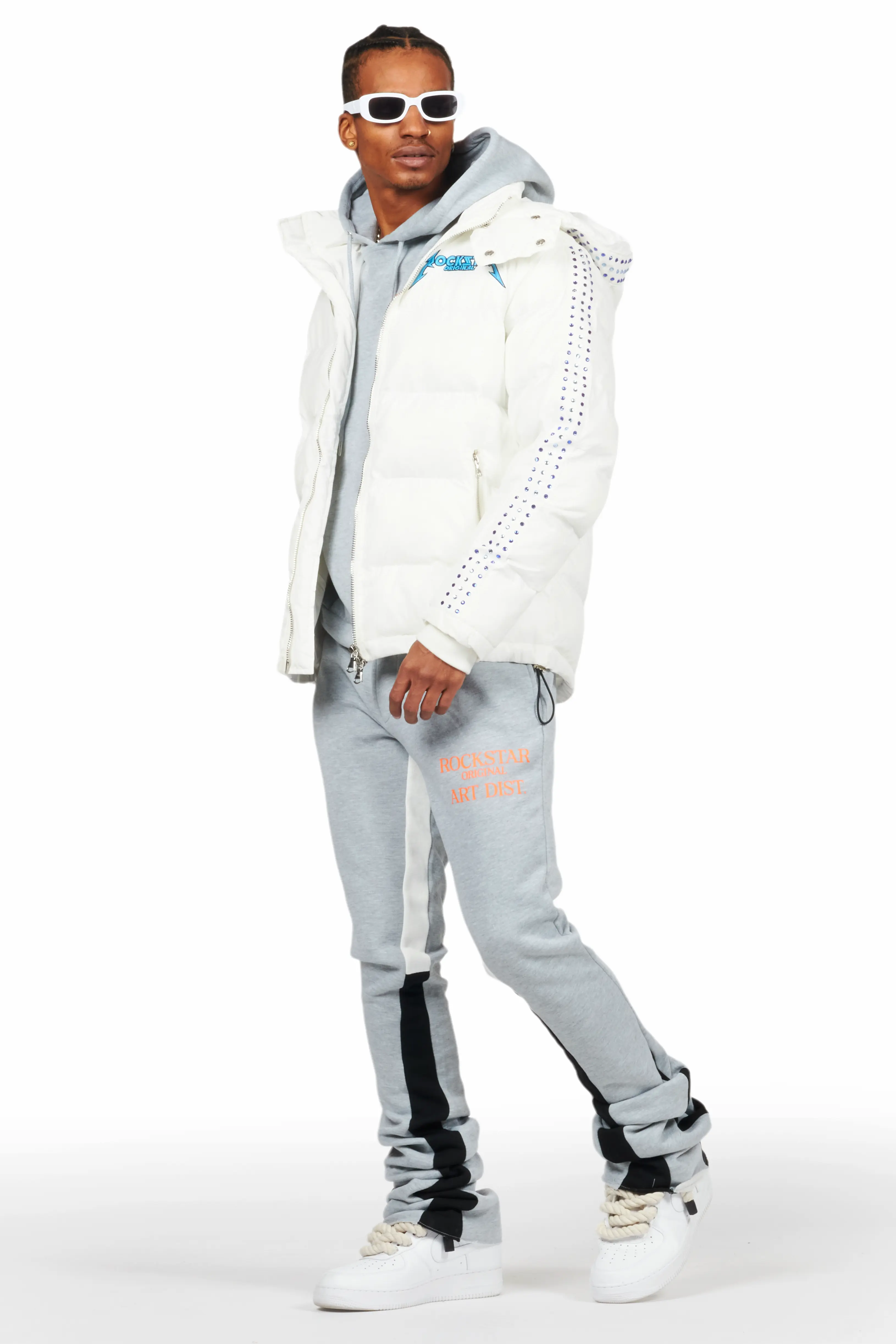 Brink White Heavy Puffer Jacket - Image 7