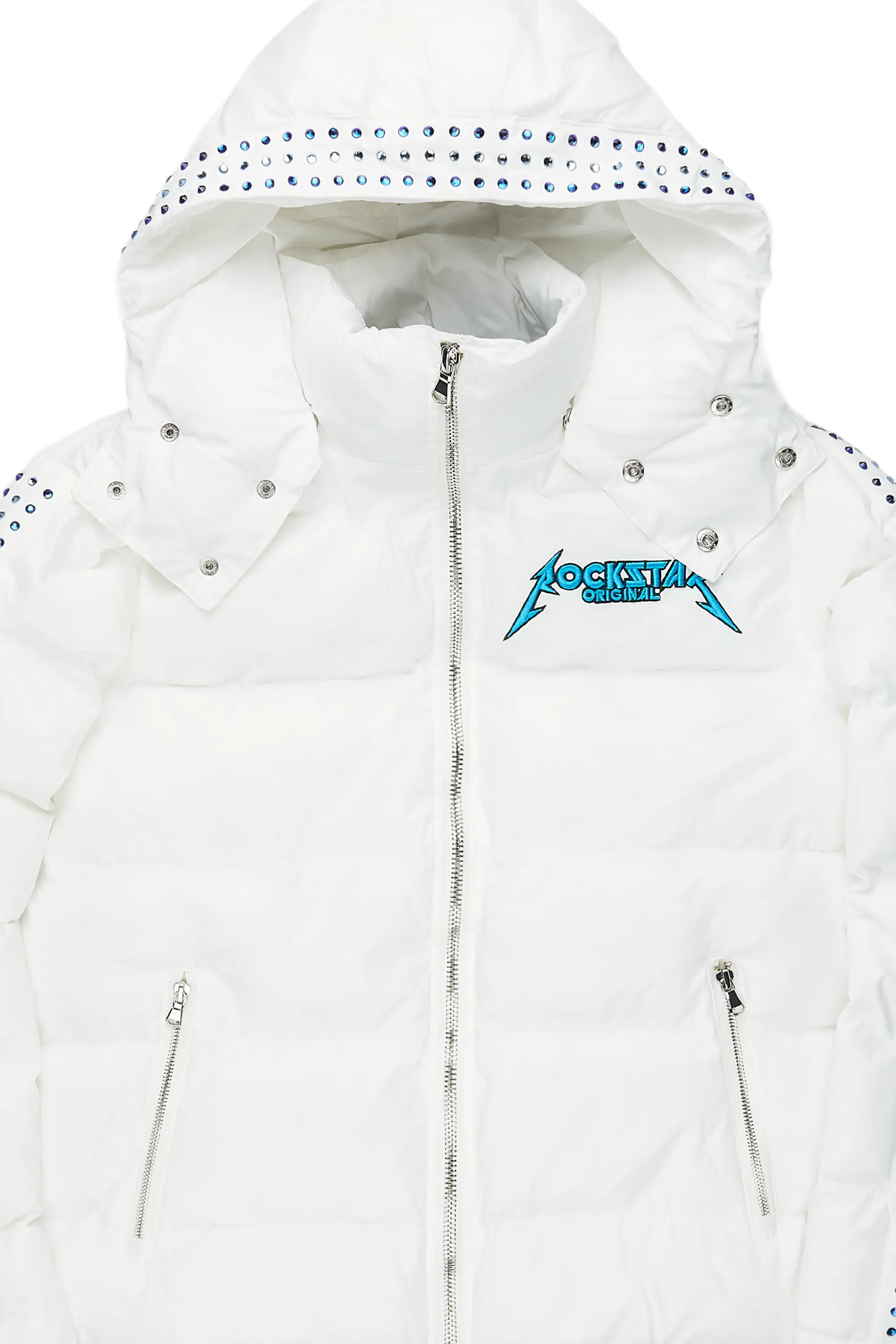 Brink White Heavy Puffer Jacket - Image 9