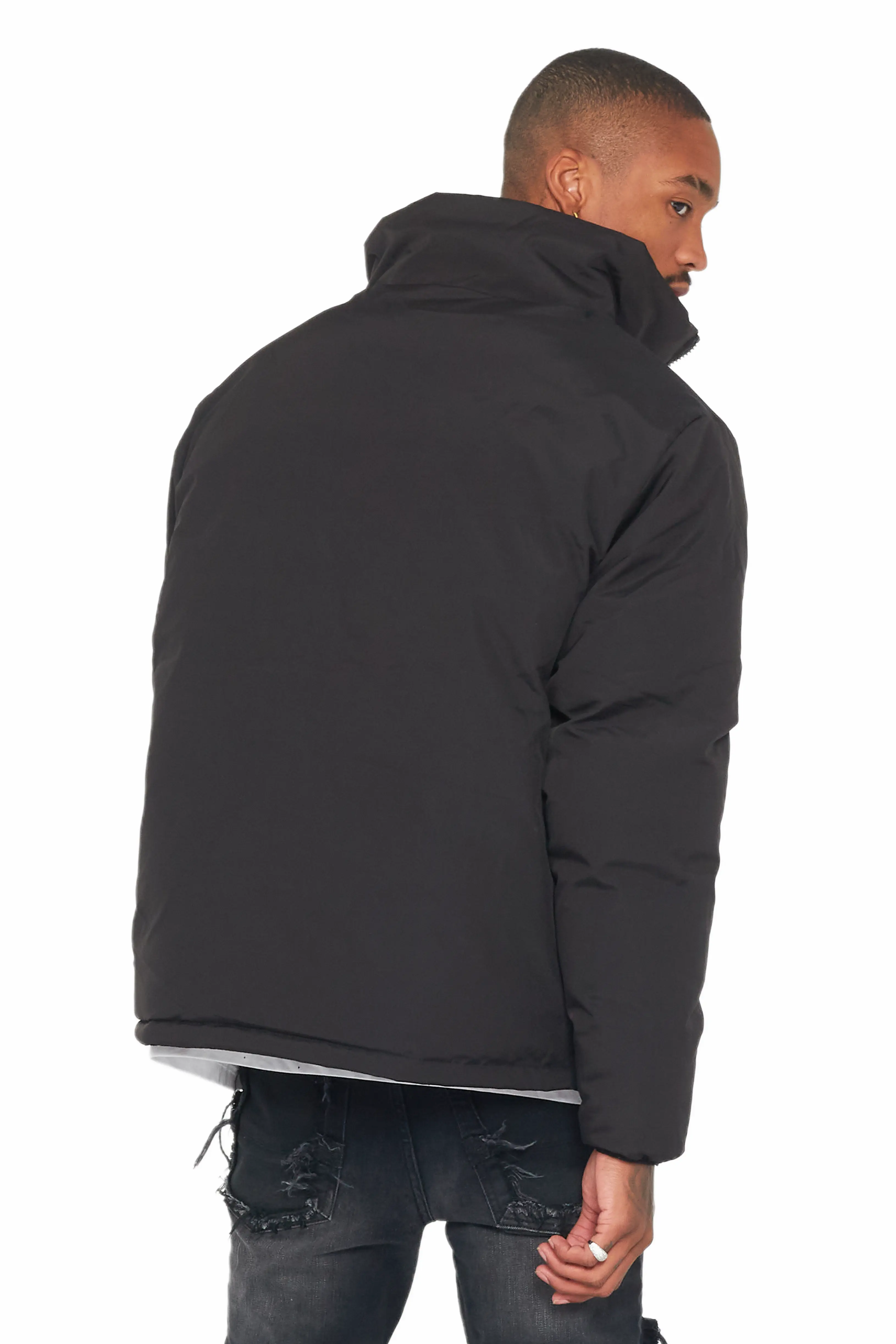 Jon Black Puffer Jacket - Image 4