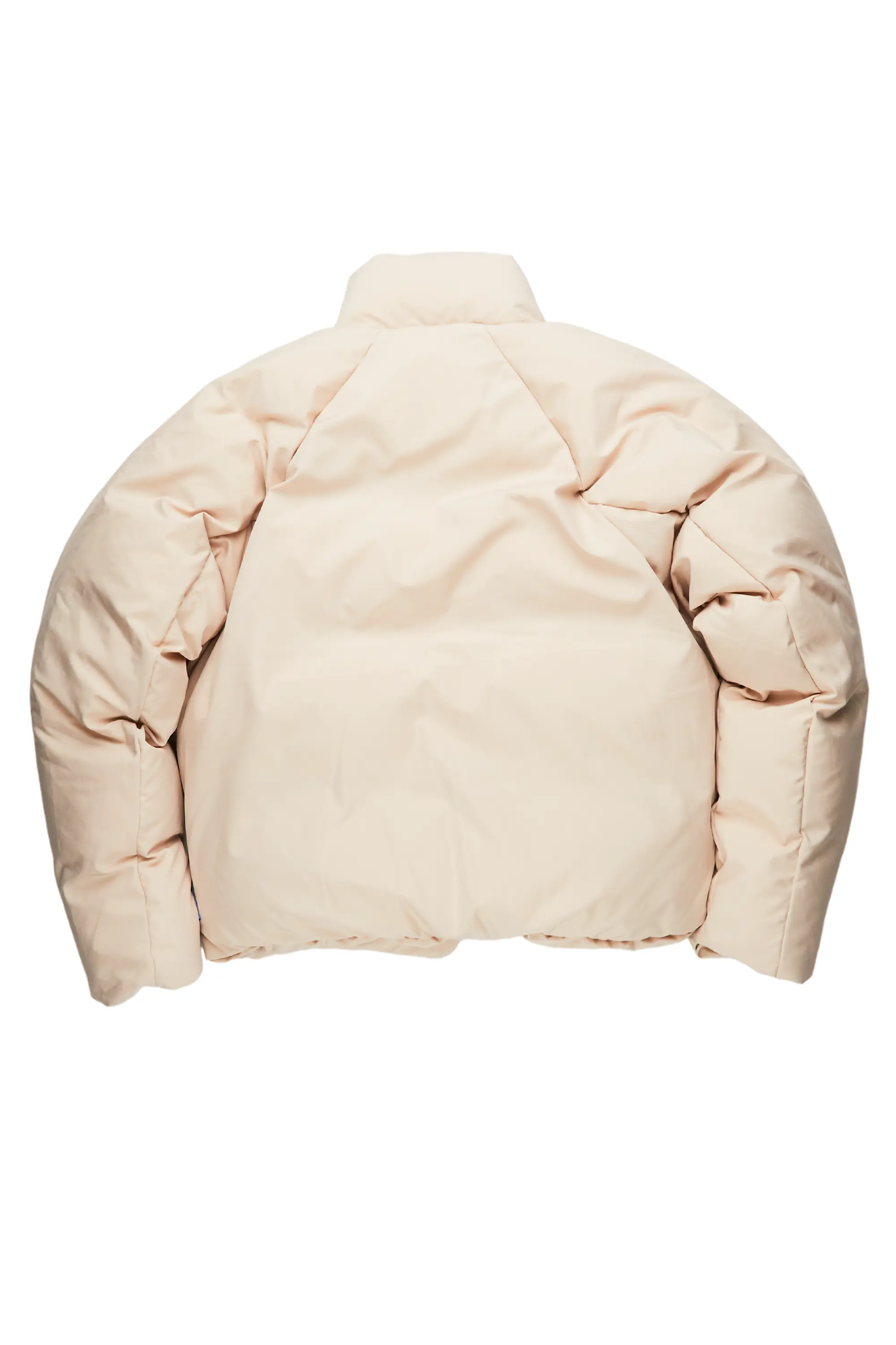 Damien Beige Puffer Jacket - Image 7