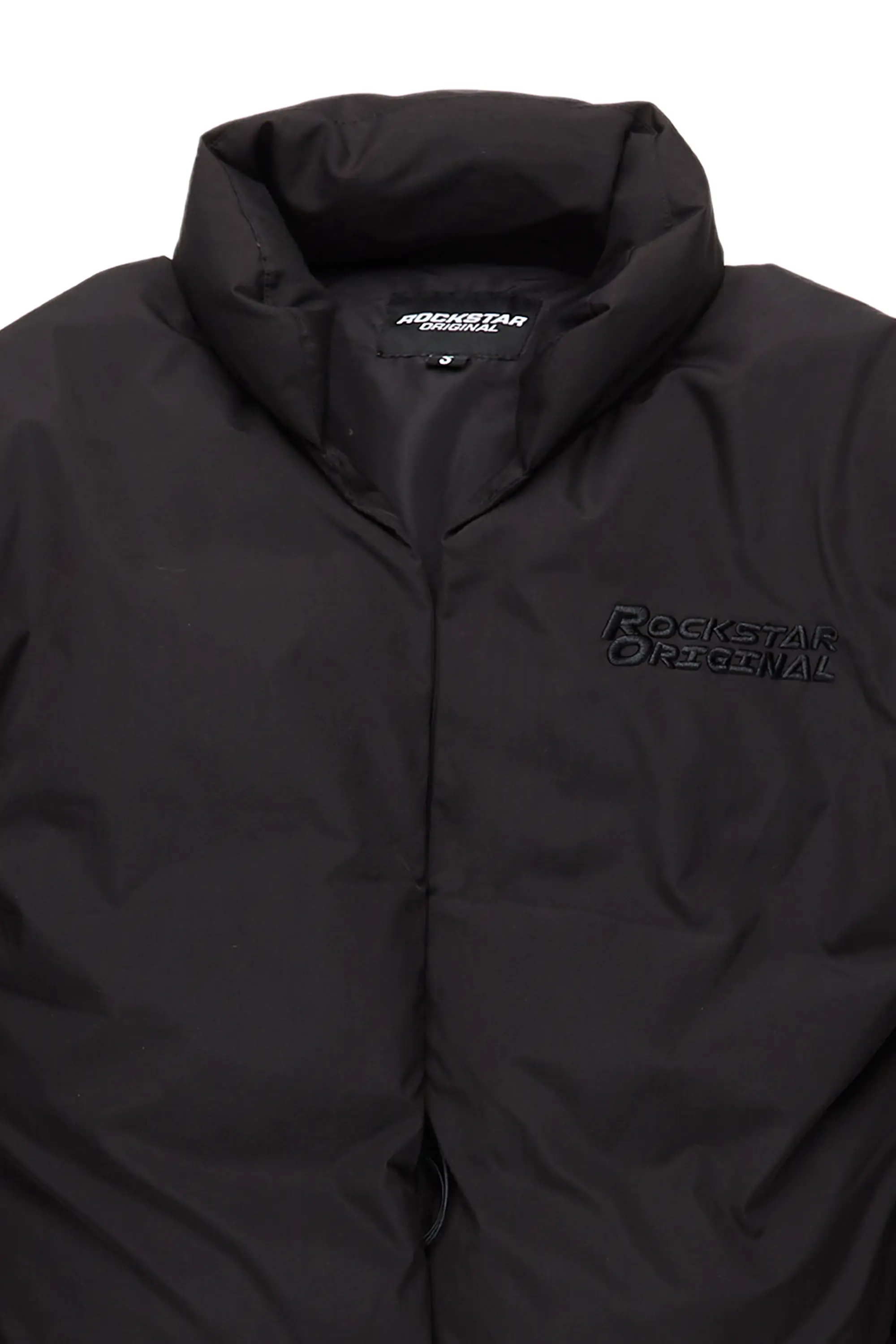 Damien Black Puffer Jacket - Image 8
