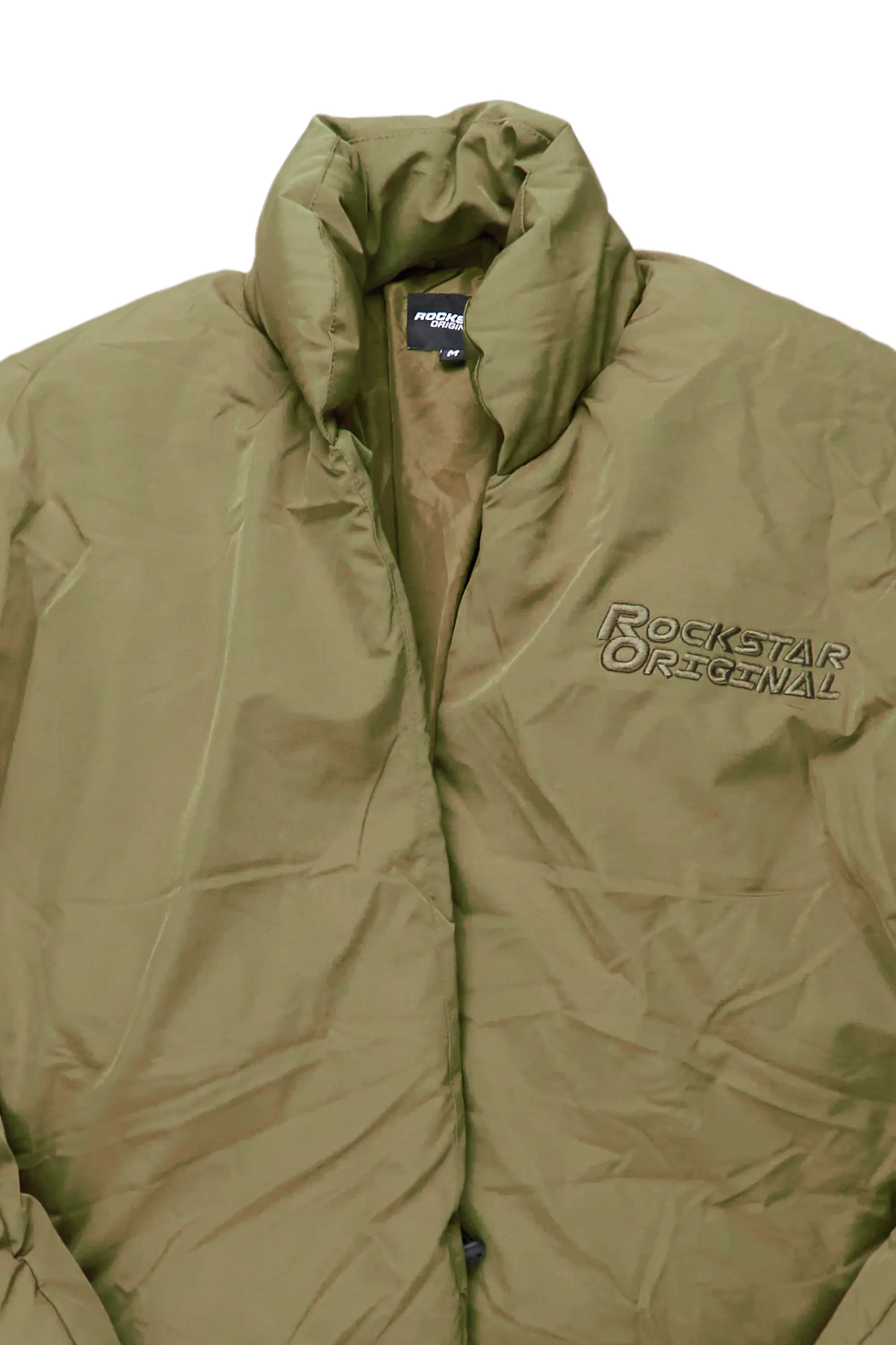 Damien Olive Puffer Jacket - Image 6