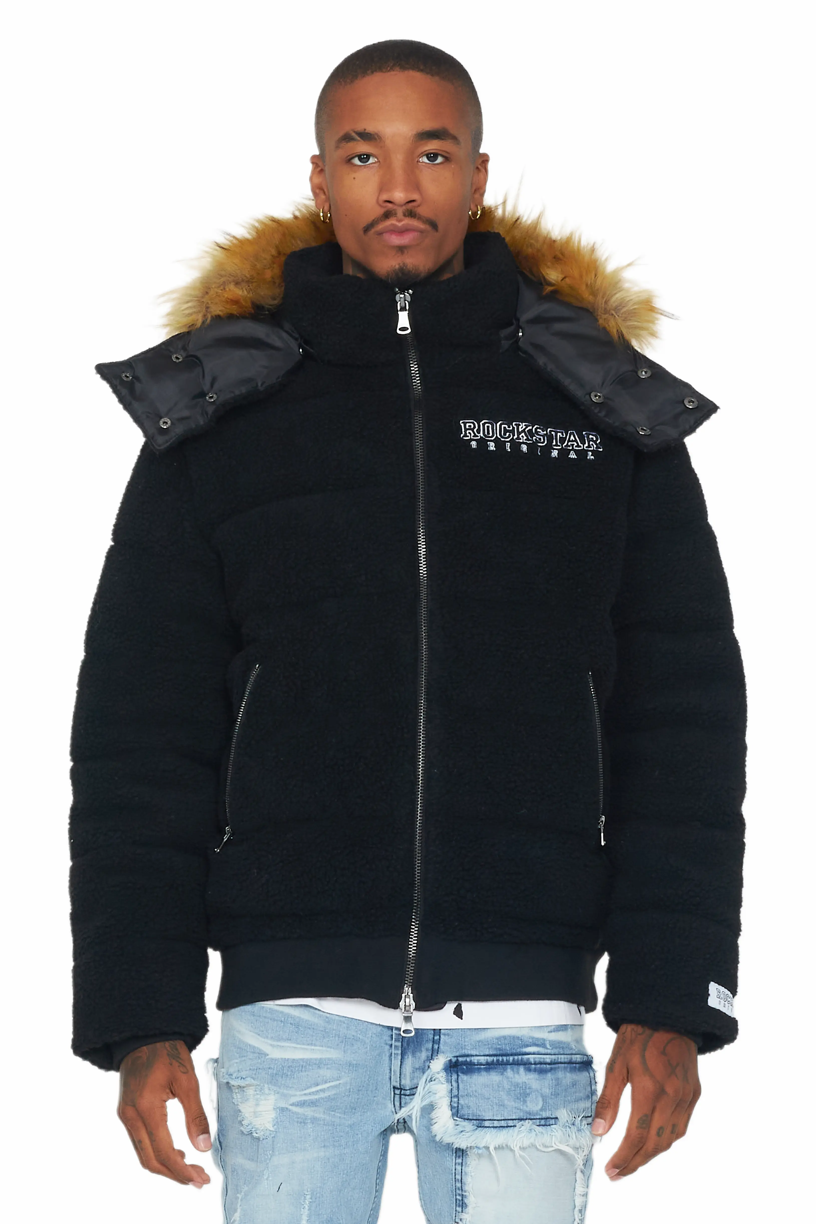 Sarvesh Black Puffer Jacket - Image 2