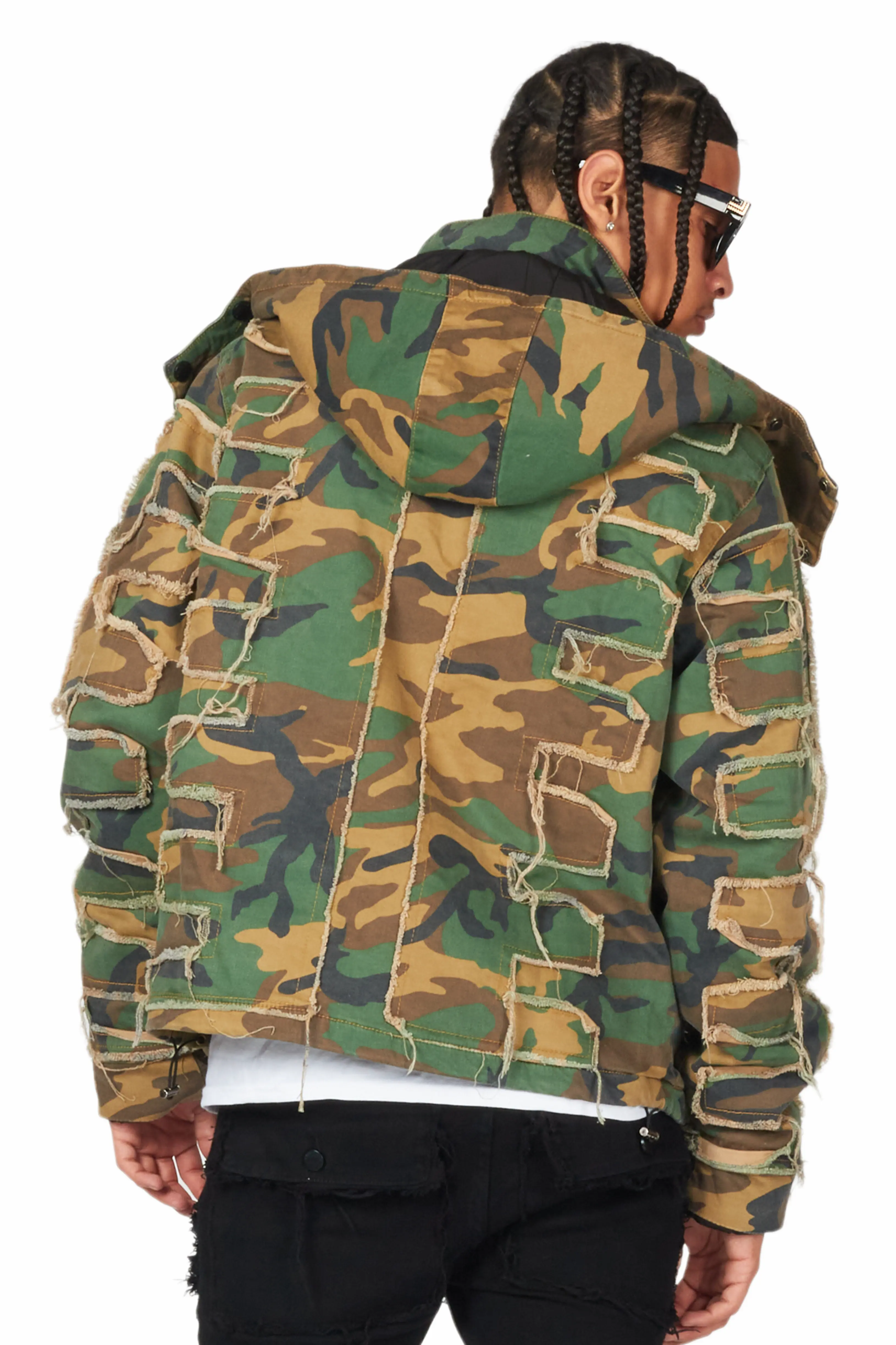 Shake Faded Camo Puffer Jacket - Image 5
