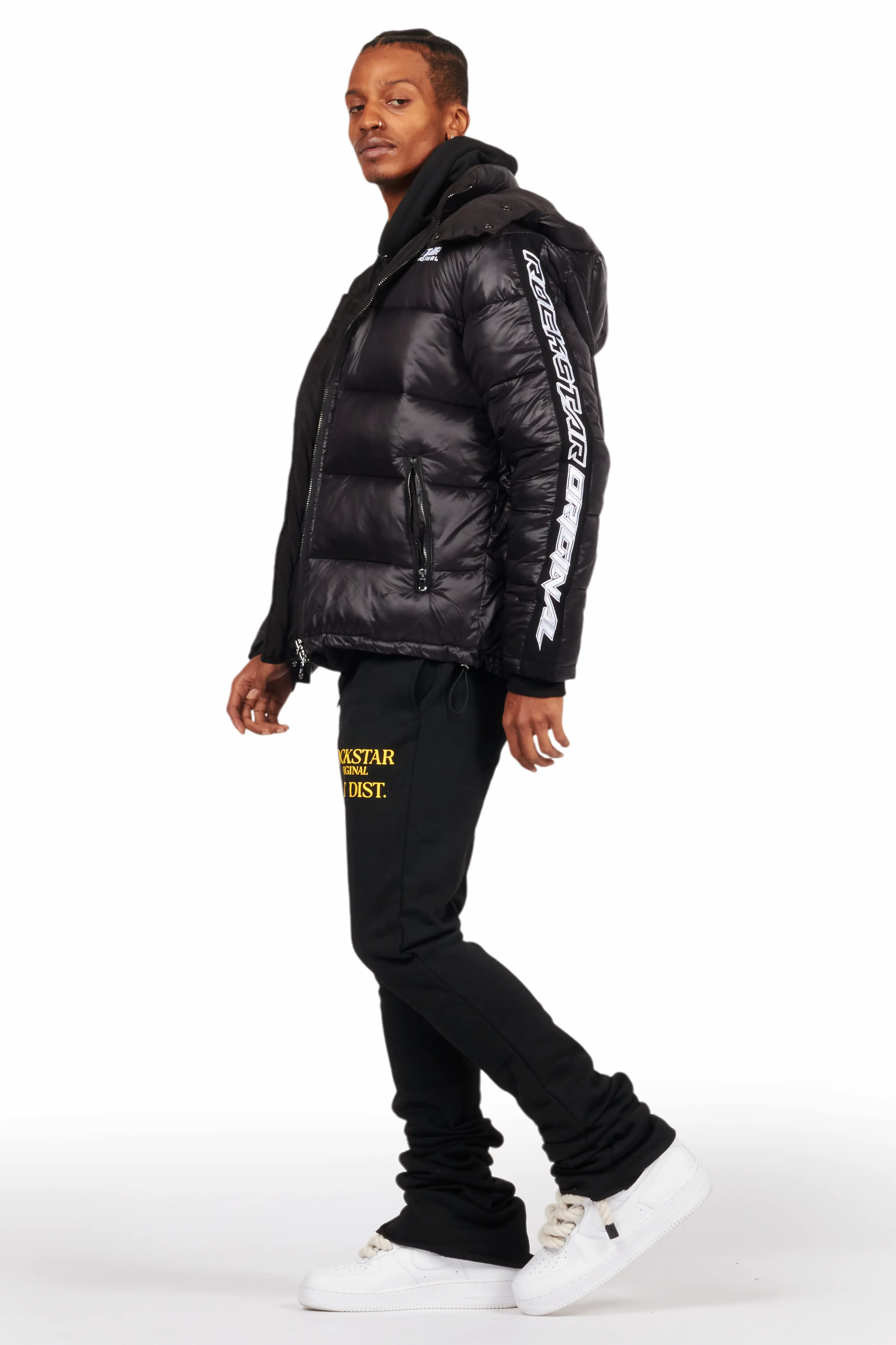 Alasia Jet Black Puffer Jacket - Image 5