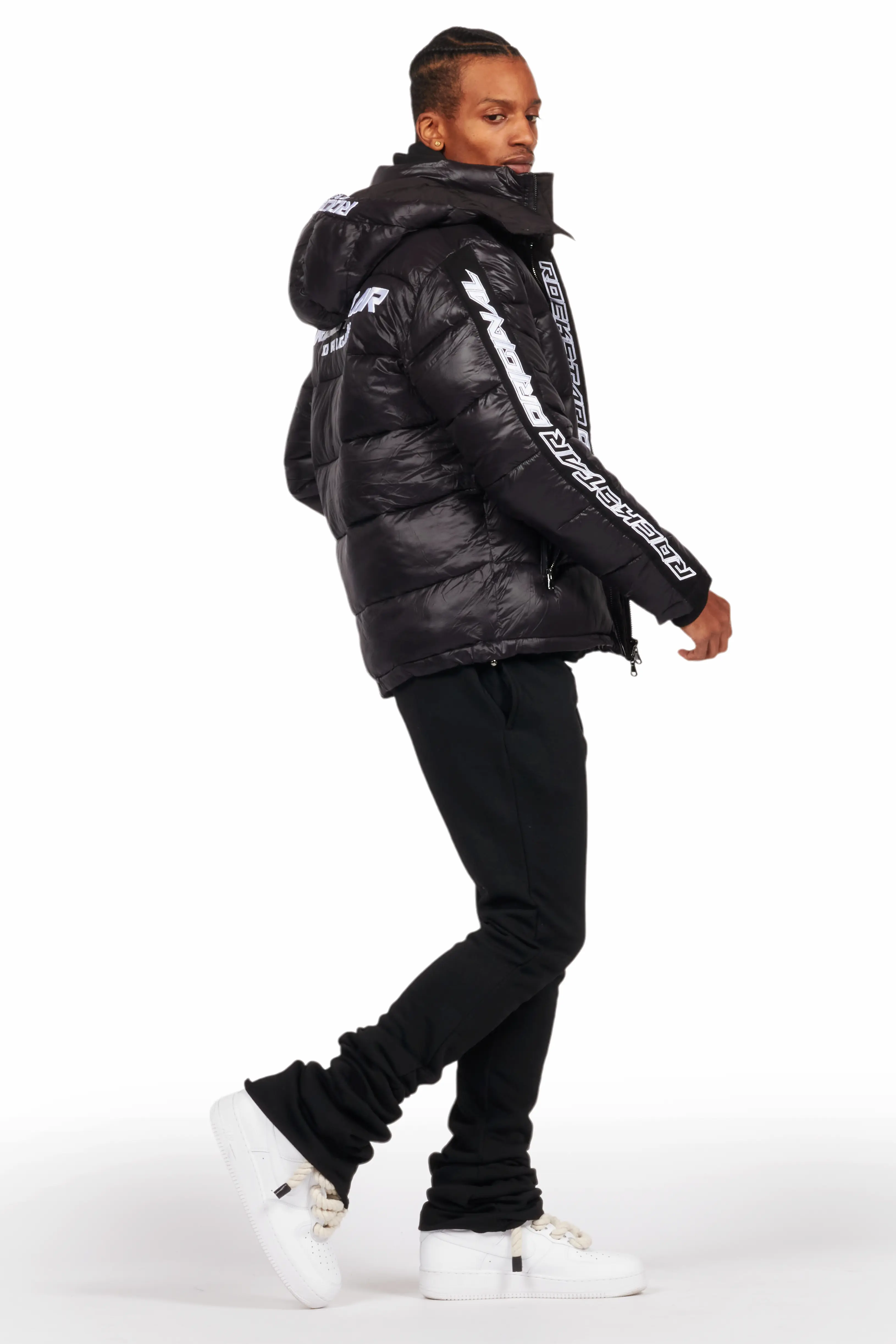 Alasia Jet Black Puffer Jacket - Image 8