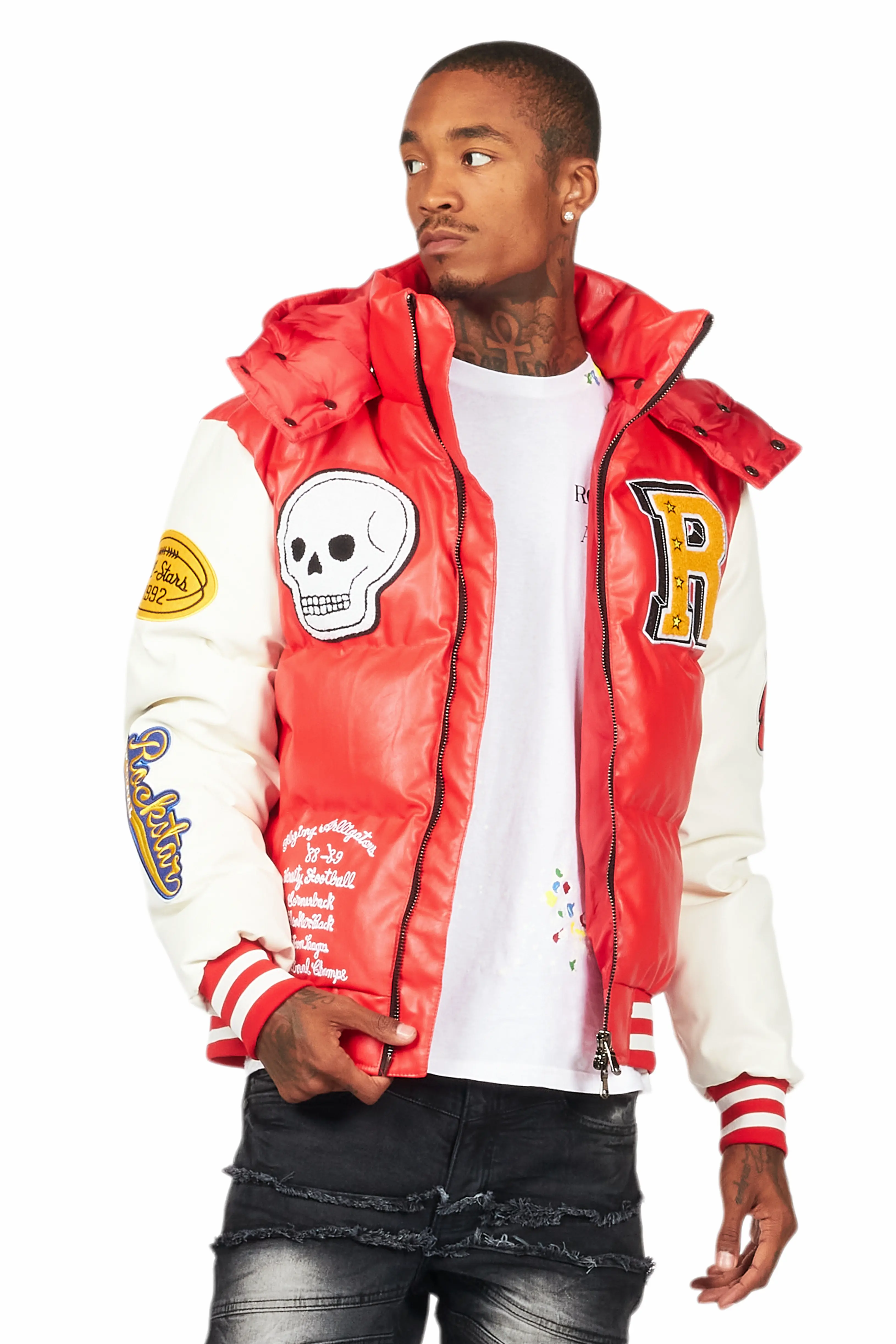 Eisen Red Puffer Jacket - Image 3