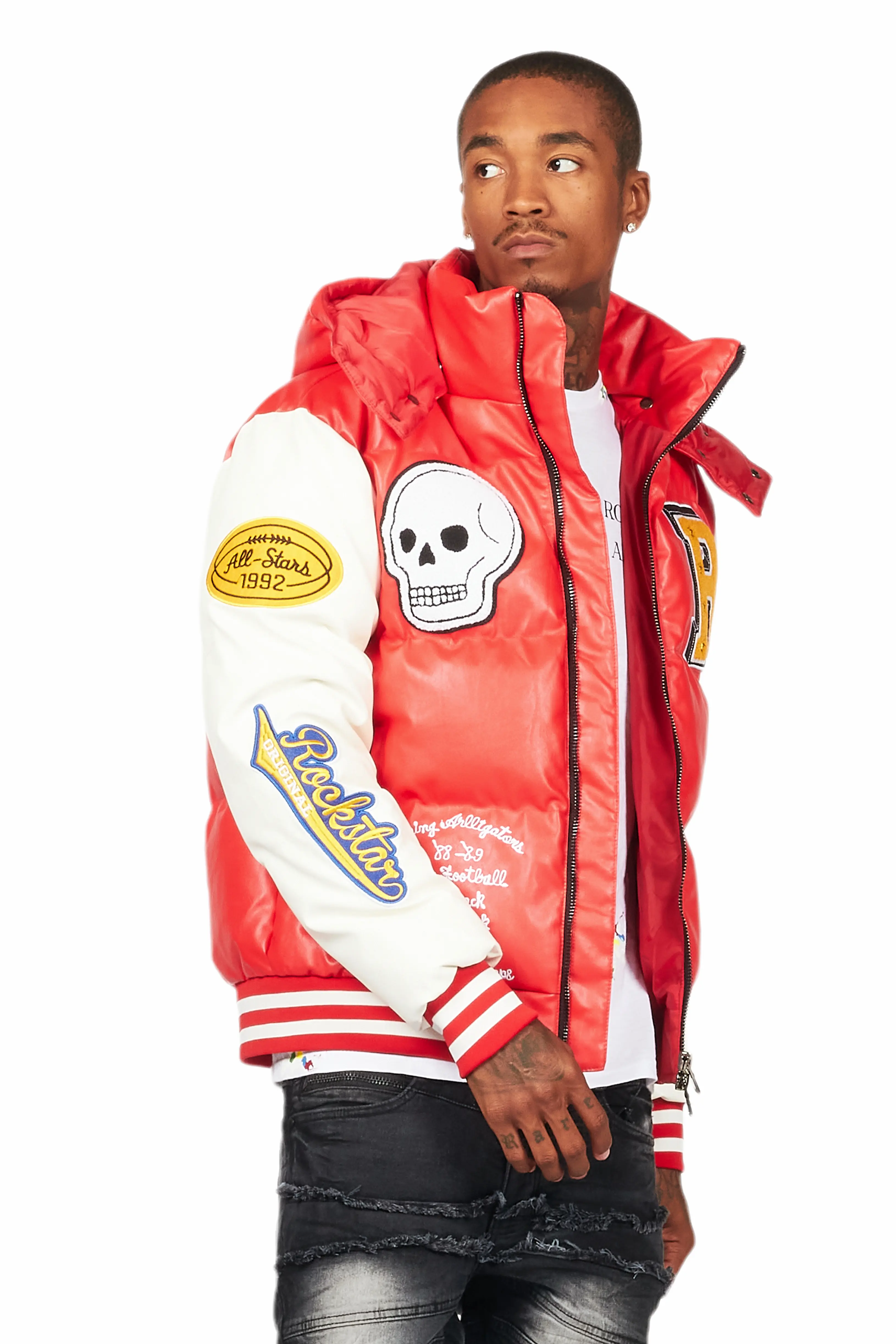 Eisen Red Puffer Jacket - Image 4