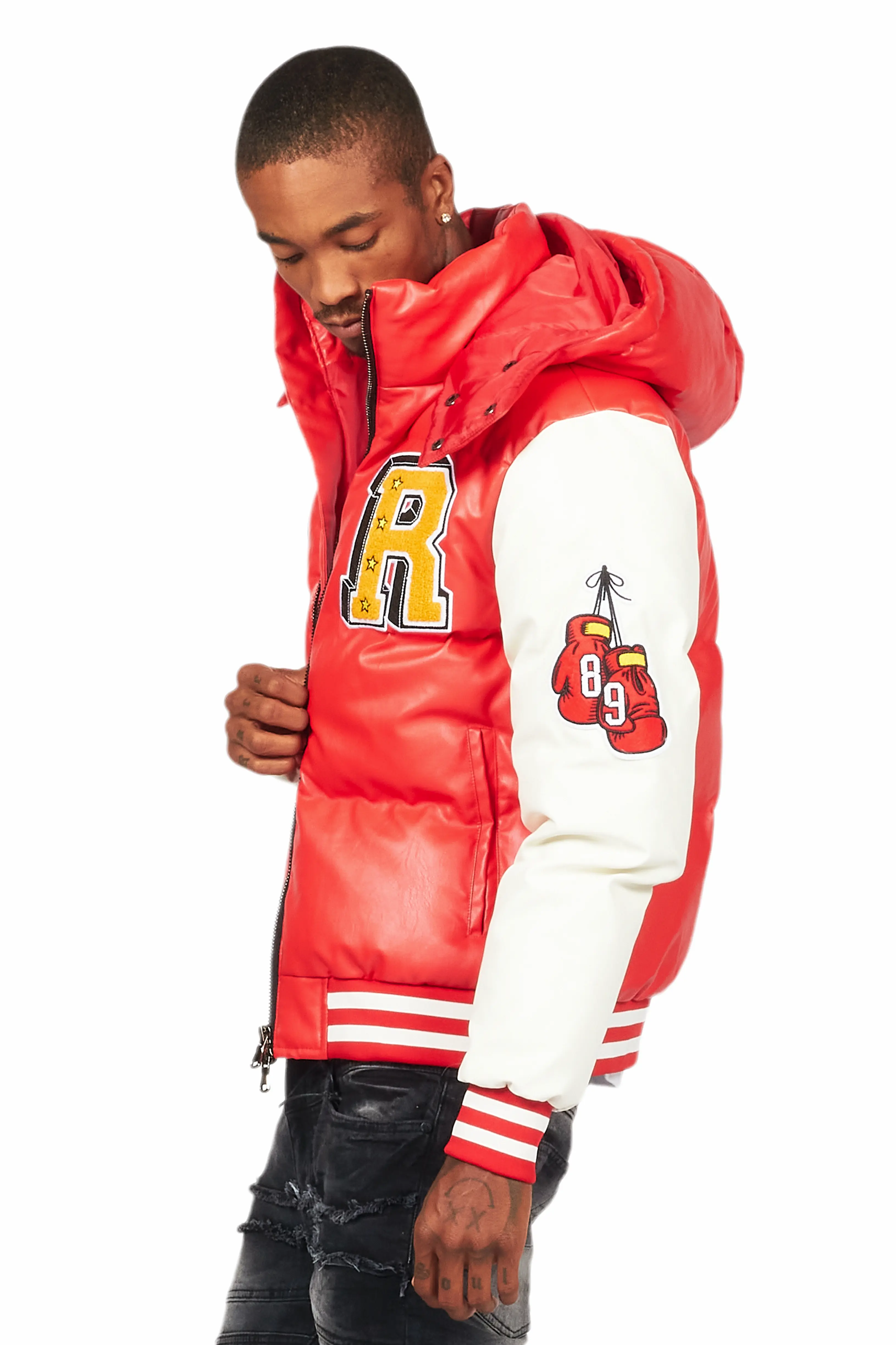 Eisen Red Puffer Jacket - Image 6