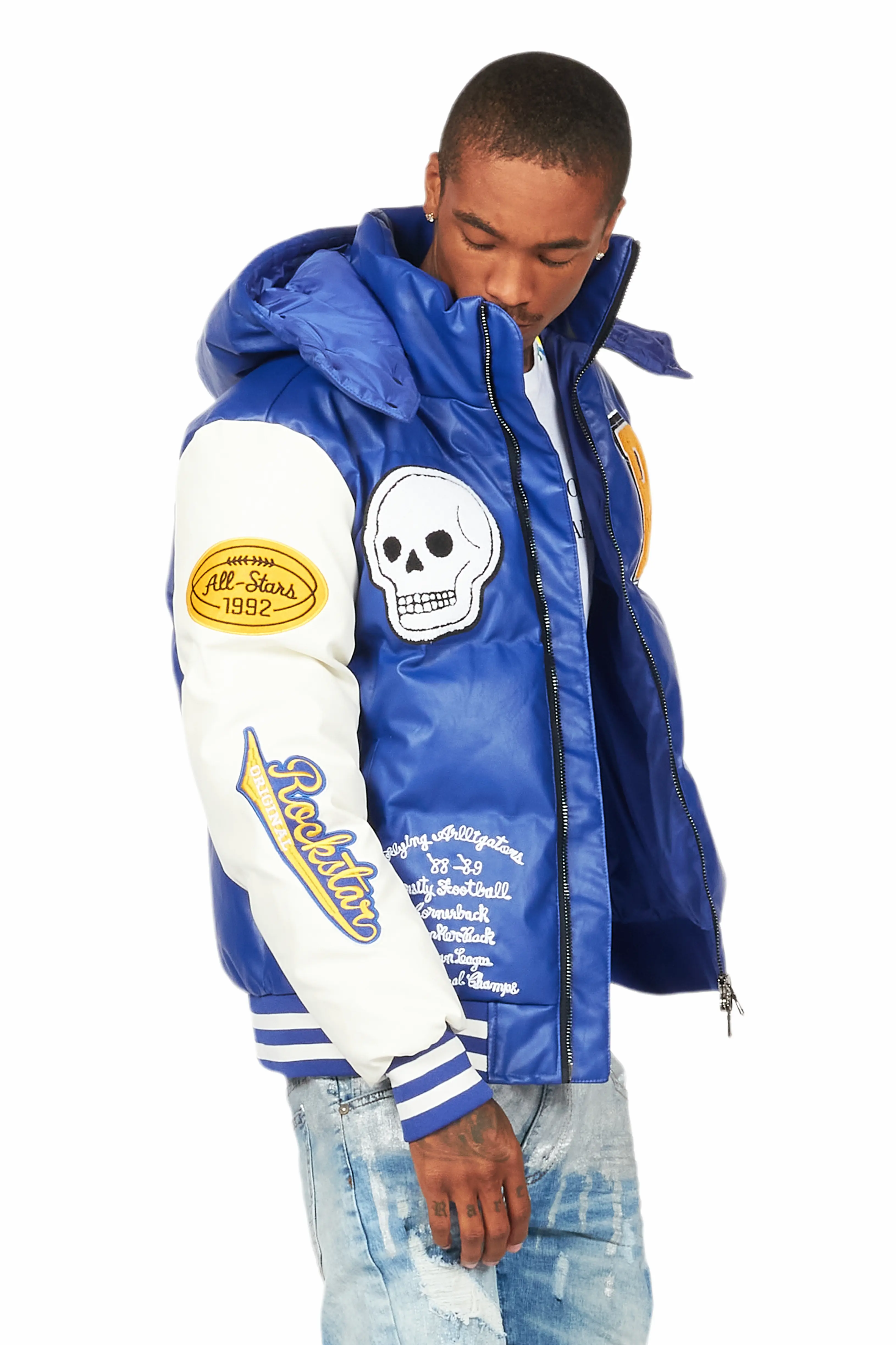 Eisen Royal Blue Puffer Jacket - Image 4