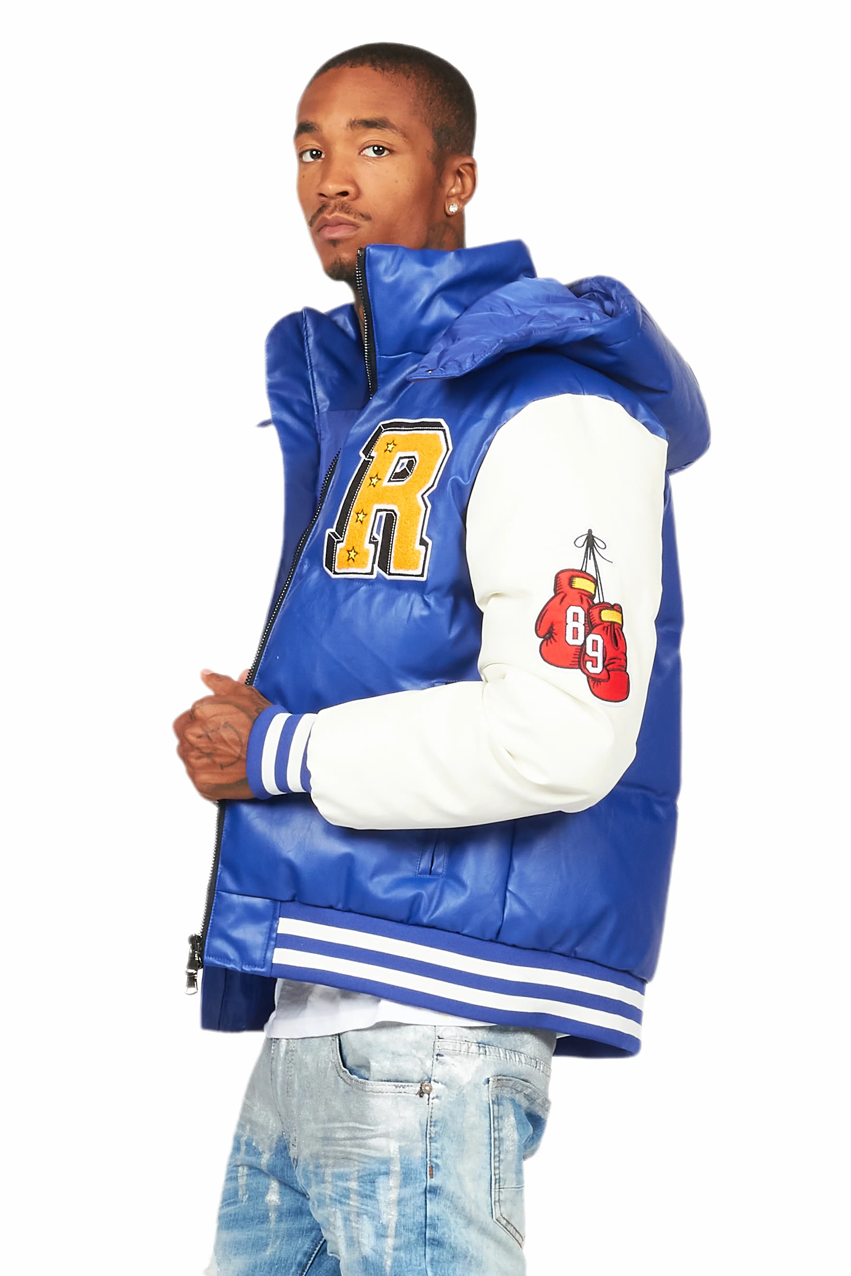 Eisen Royal Blue Puffer Jacket - Image 5