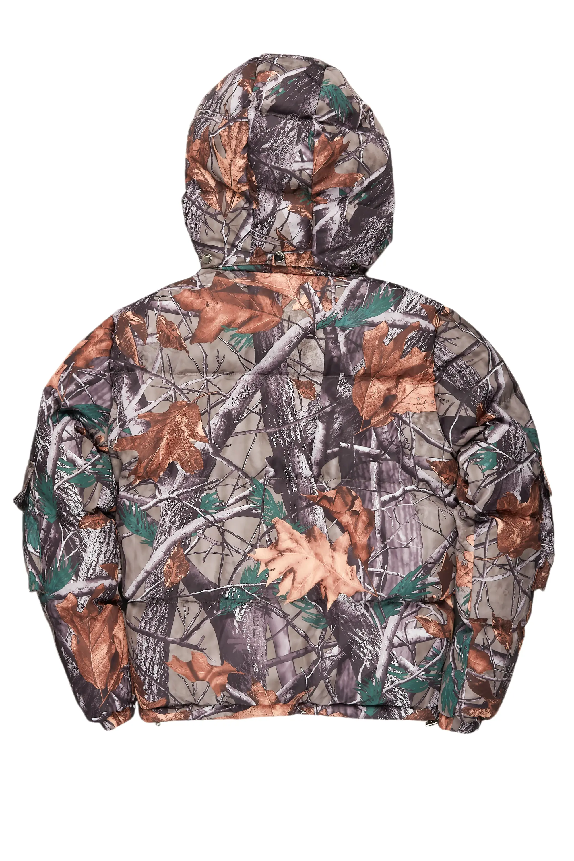 Bandik Beige Tree Camo Puffer Jacket - Image 6