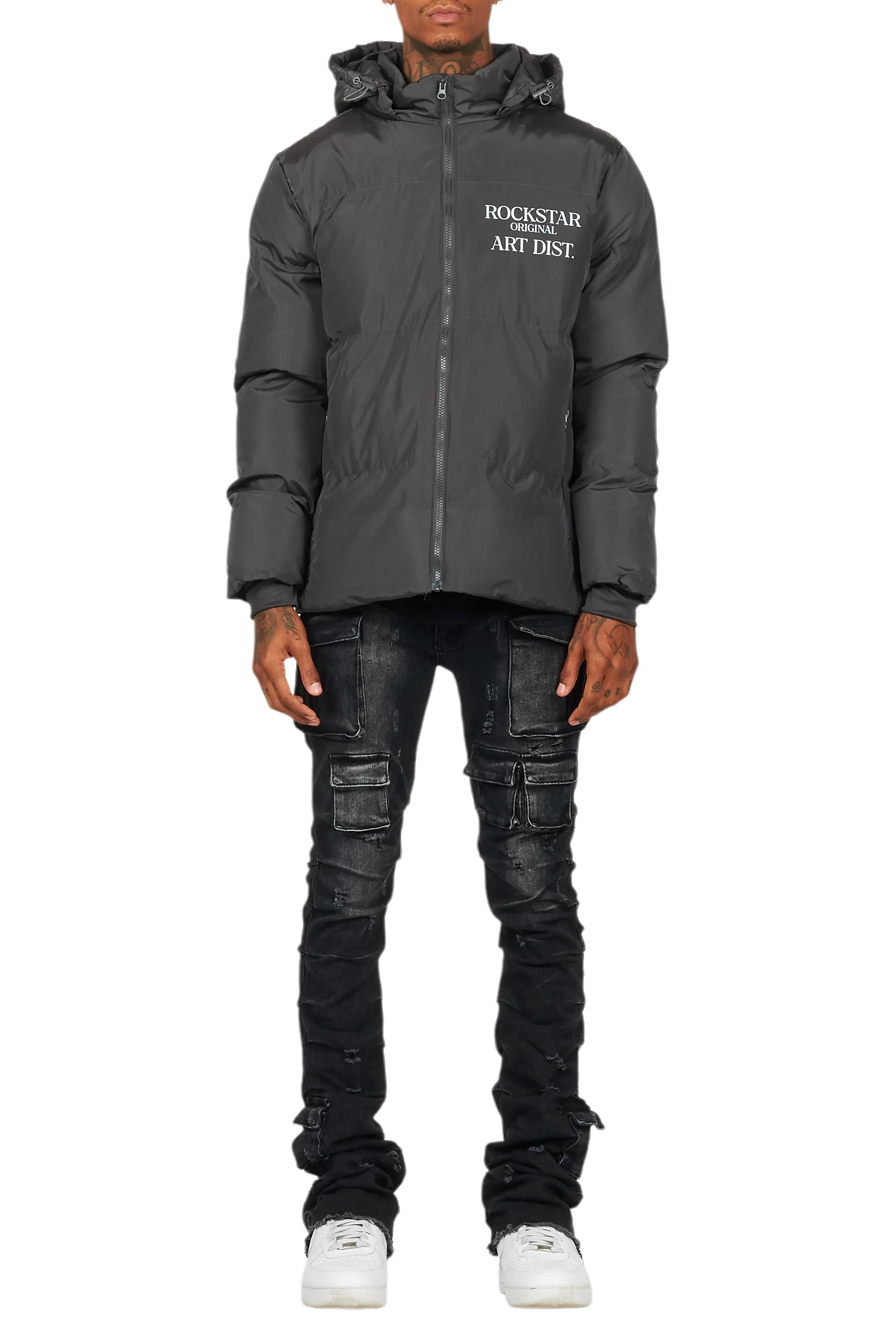 Briggs Charcoal Graphic Puffer - Image 10