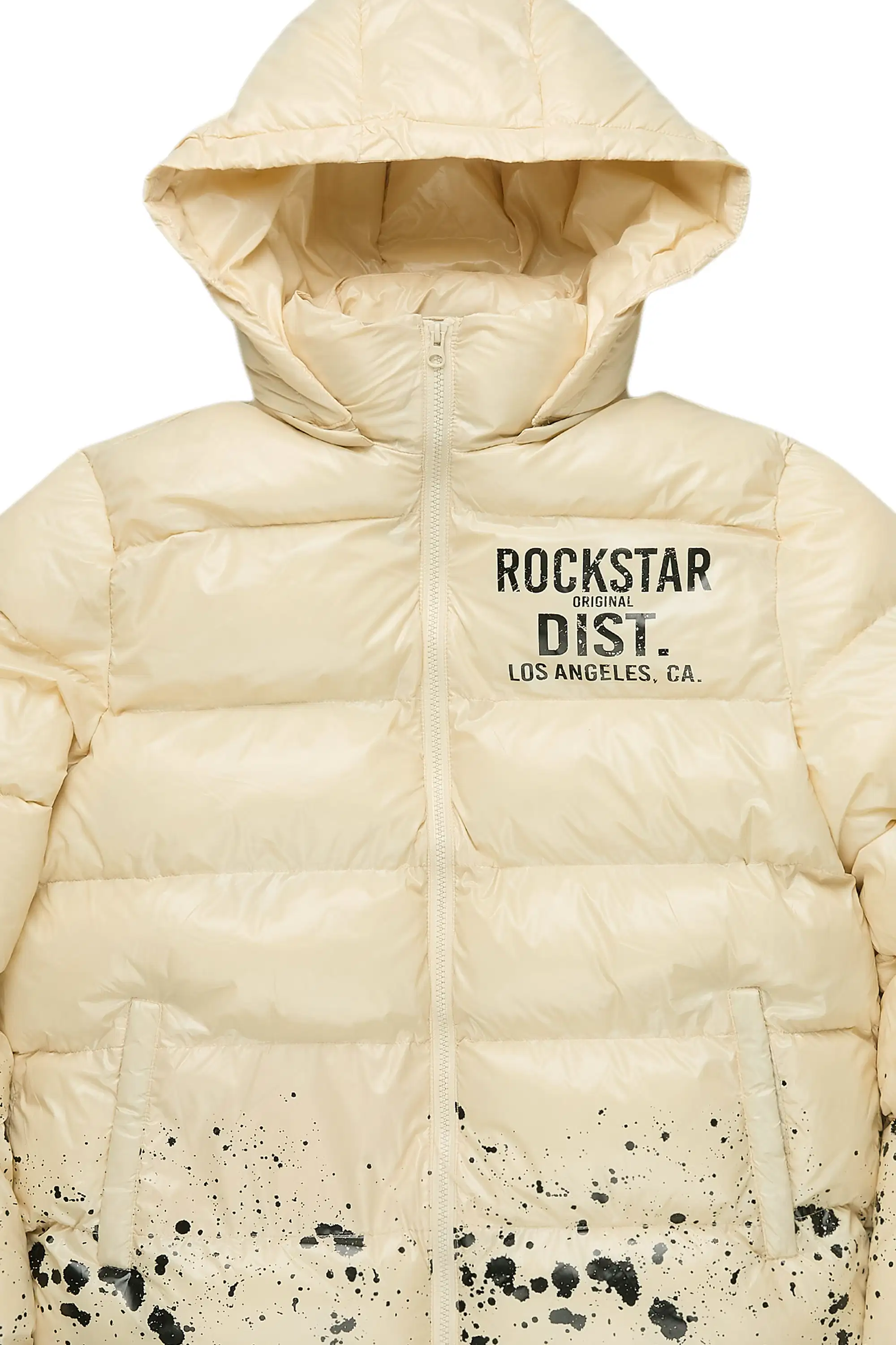 Raffer Beige Heavy Puffer Jacket - Image 6