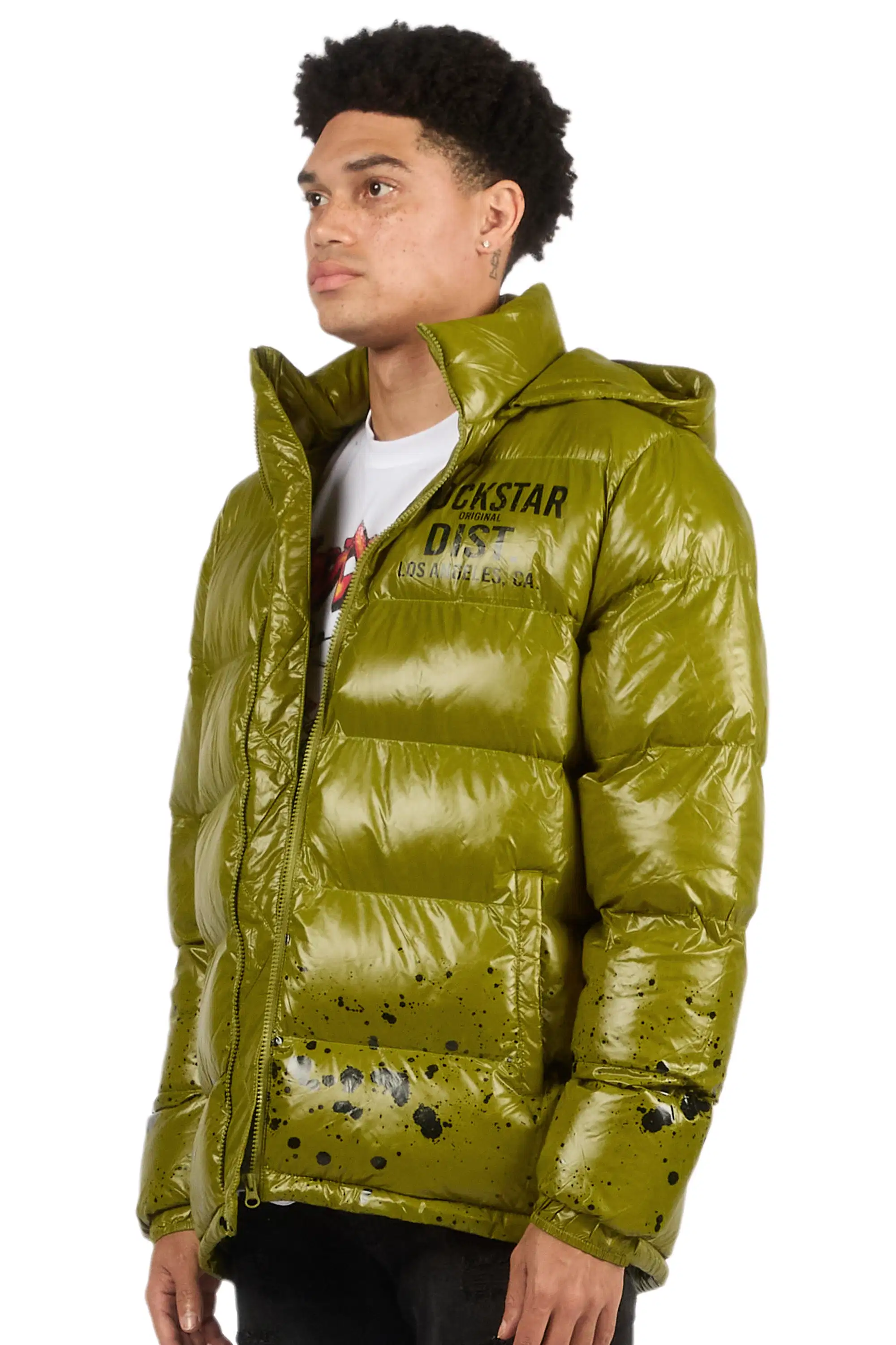Raffer Olive Heavy Puffer Jacket - Image 5
