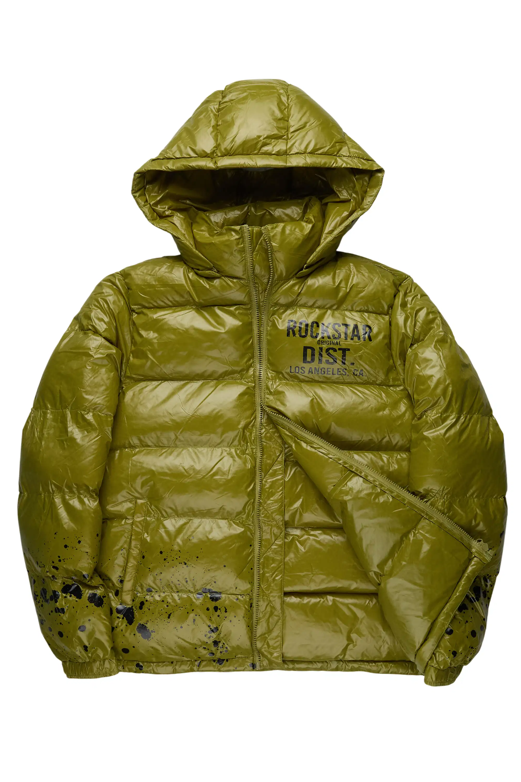 Raffer Olive Heavy Puffer Jacket - Image 7