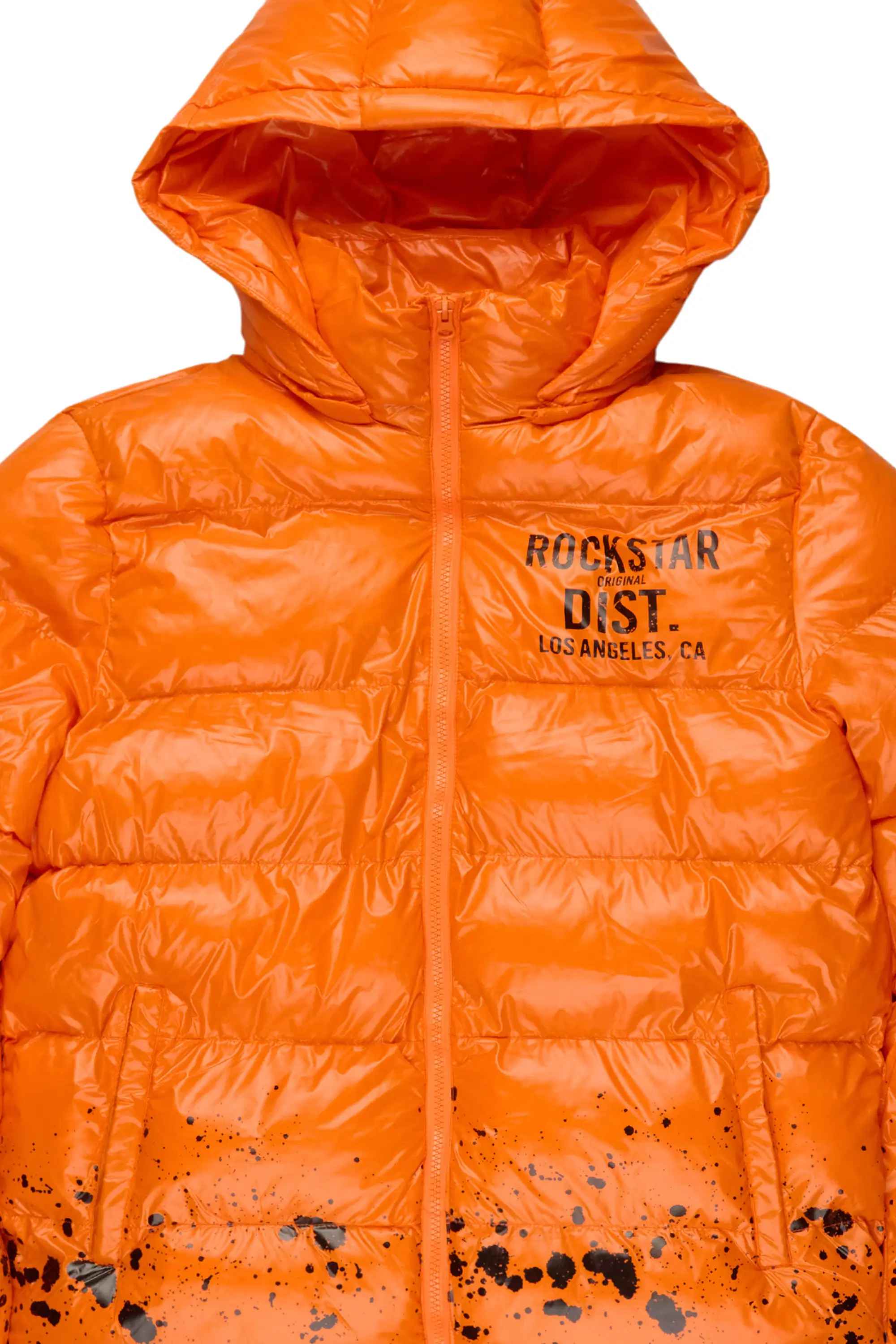 Raffer Orange Heavy Puffer Jacket - Image 5