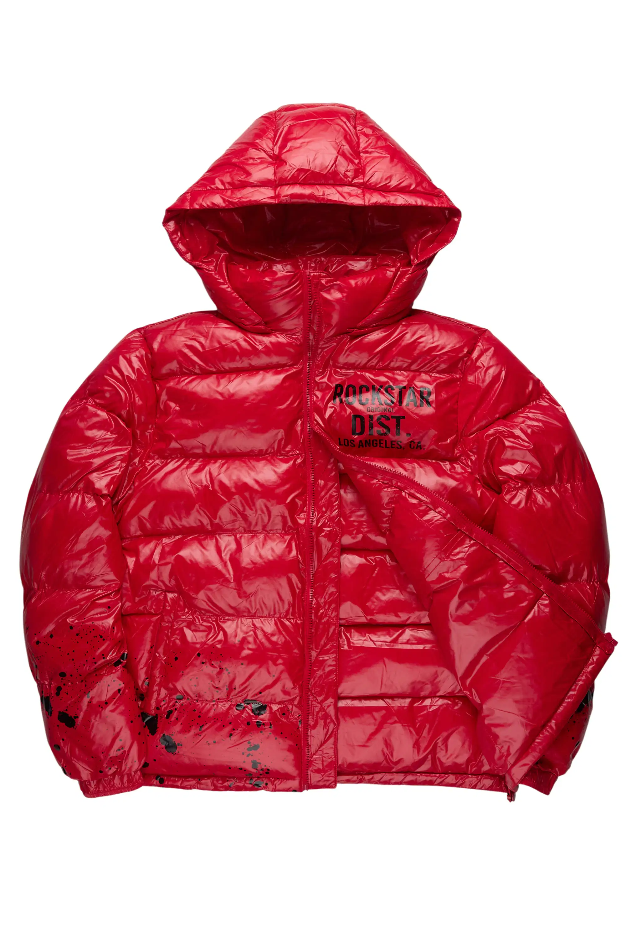 Raffer Red Heavy Puffer Jacket - Image 6
