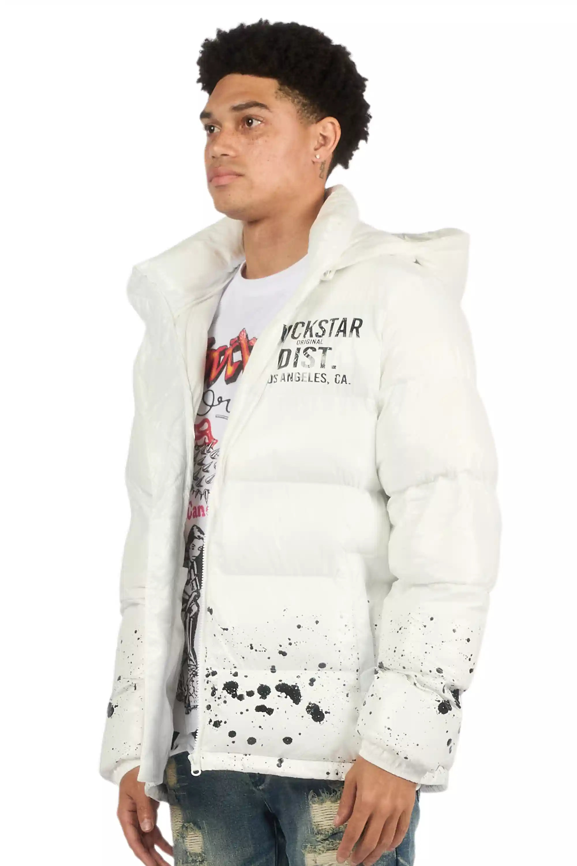 Raffer White Heavy Puffer Jacket - Image 5