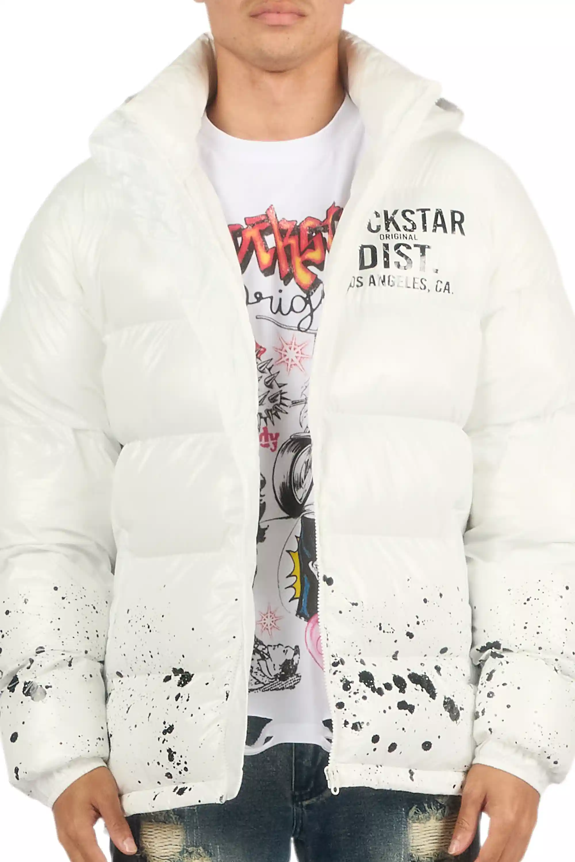 Raffer White Heavy Puffer Jacket - Image 9