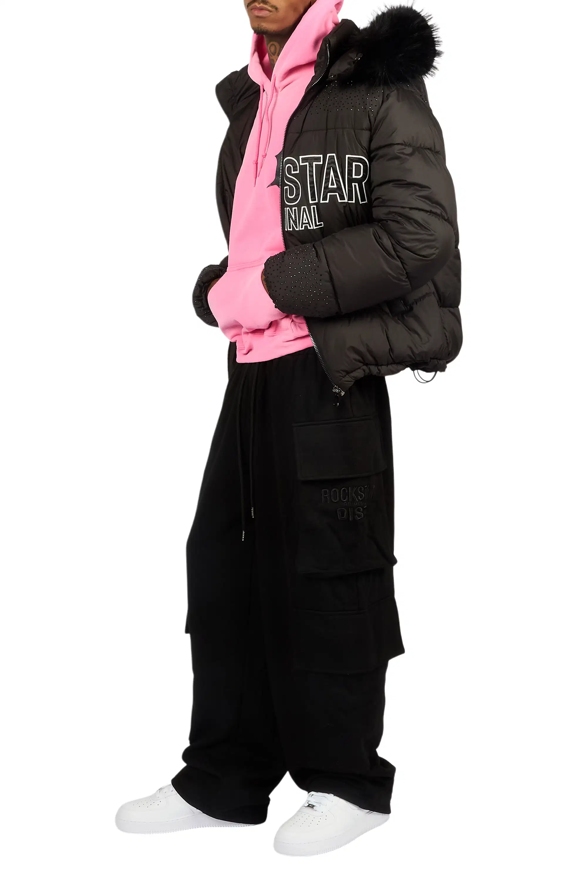 Glacier Black Rhinestone Puffer Jacket - Image 9