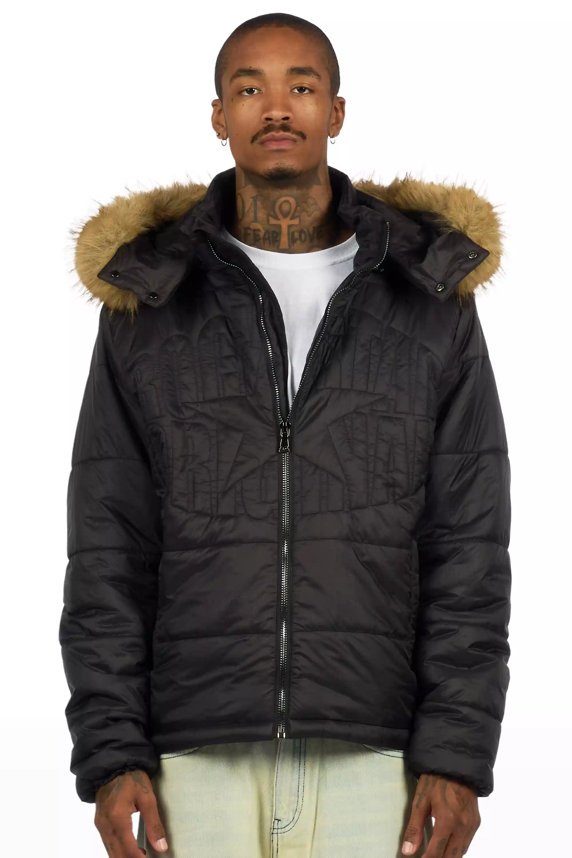 Chillwave Black Puffer Jacket - Image 15
