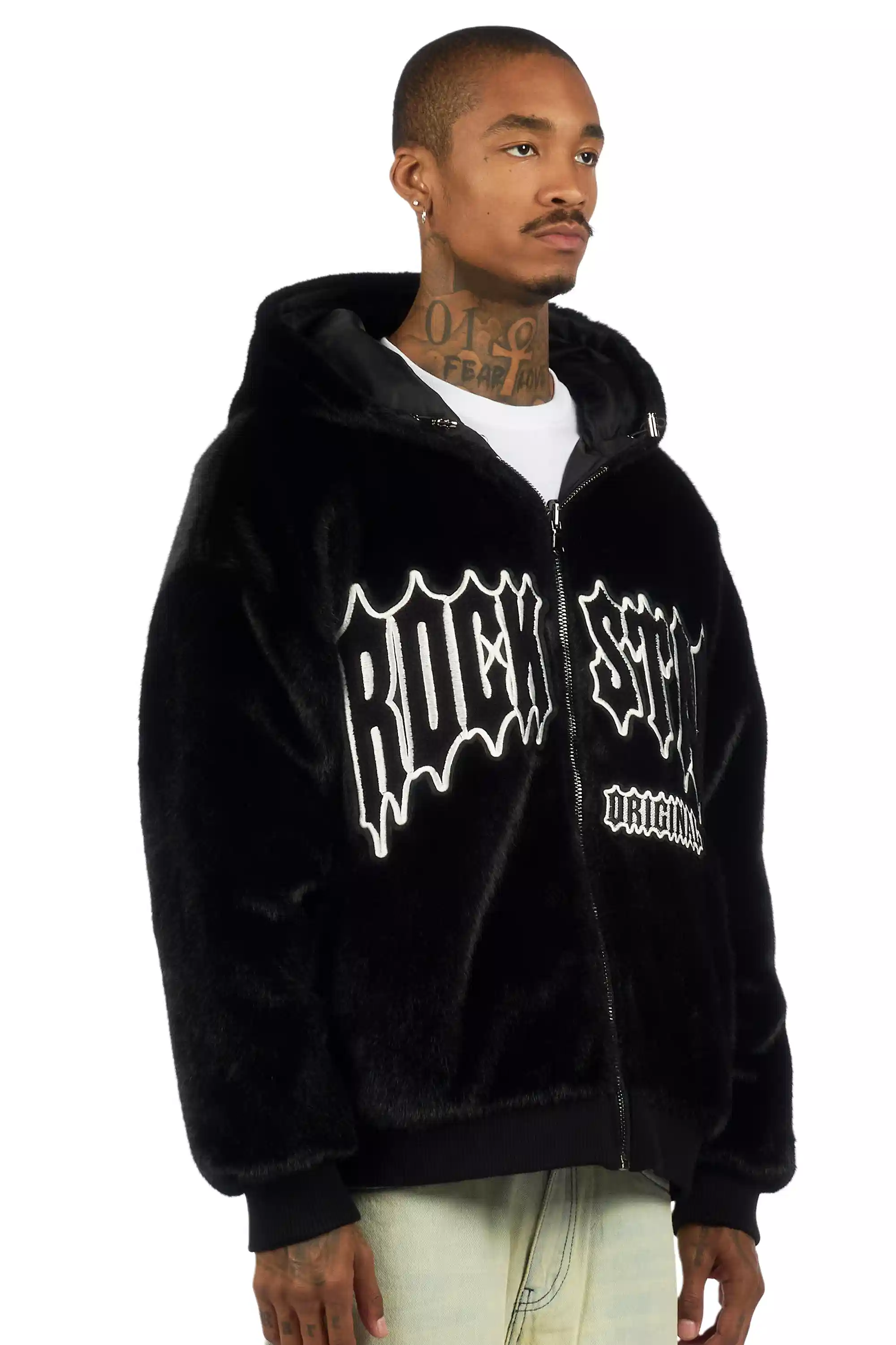 Iceevil Black Fur Jacket - Image 4