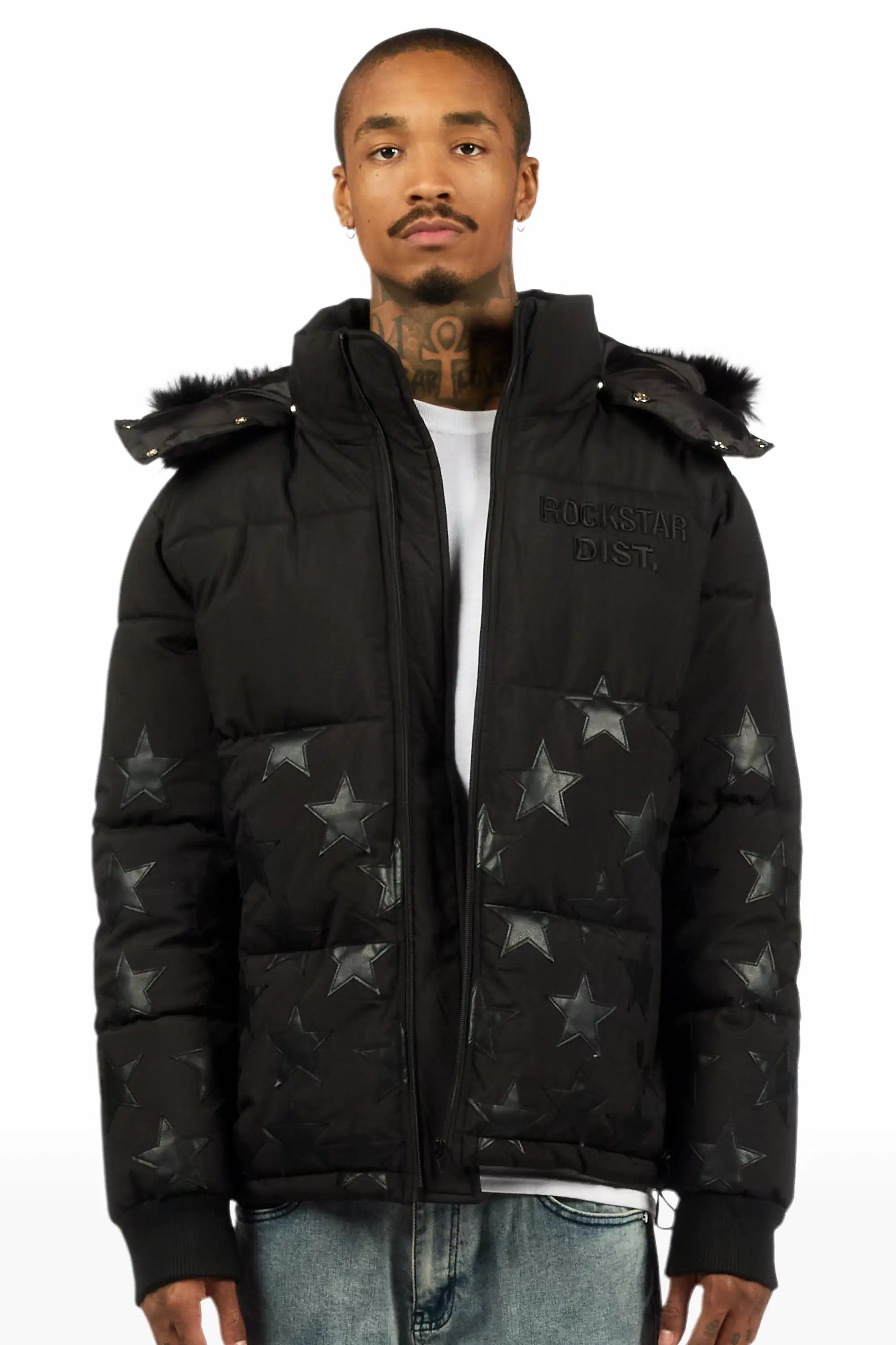 Starlane Black Puffer Jacket - Image 2