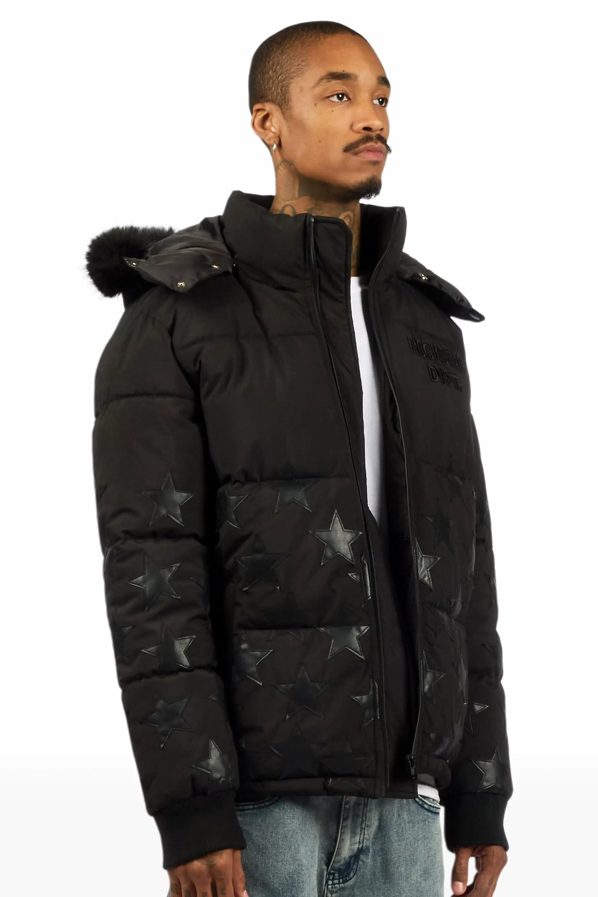 Starlane Black Puffer Jacket - Image 3