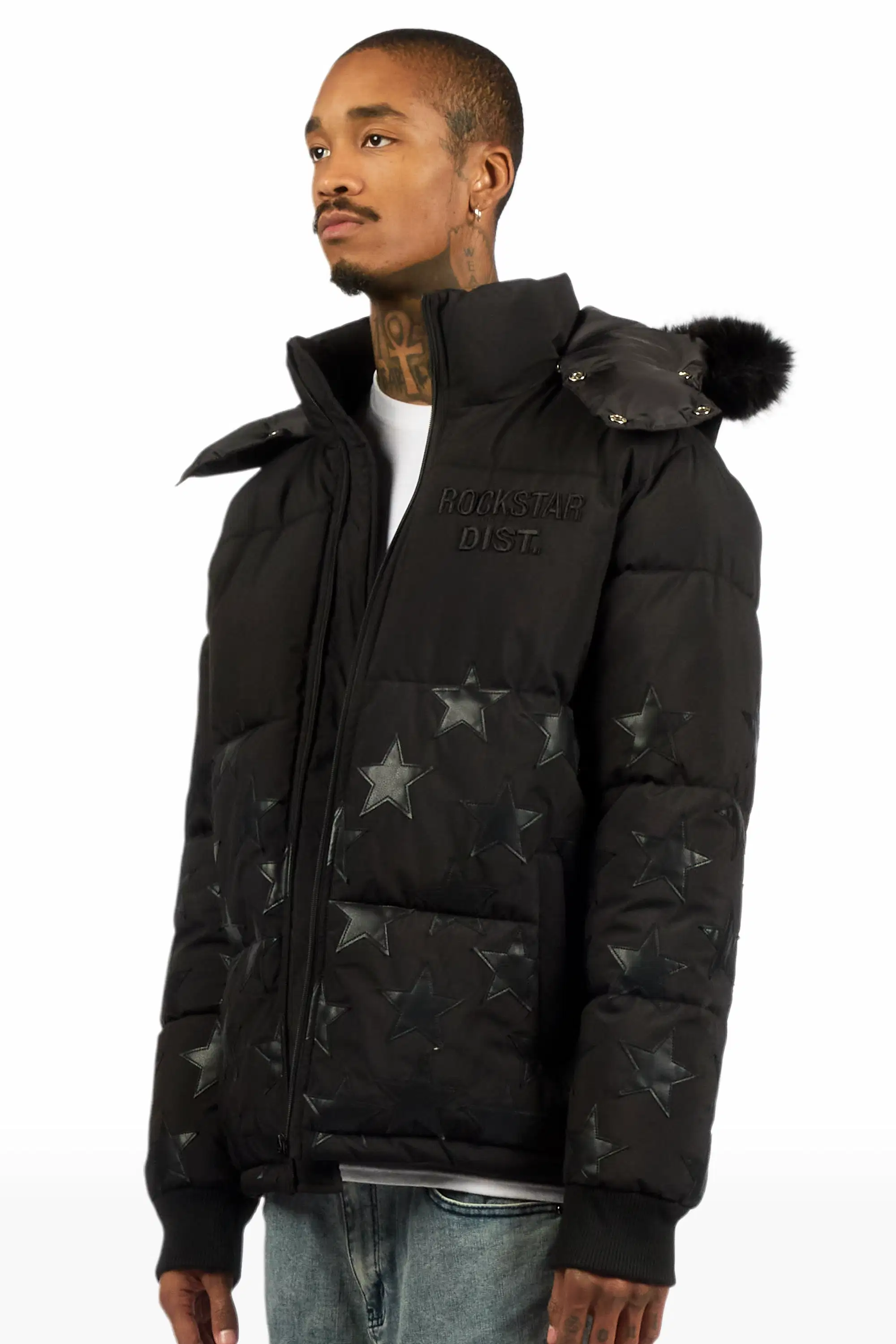 Starlane Black Puffer Jacket - Image 5