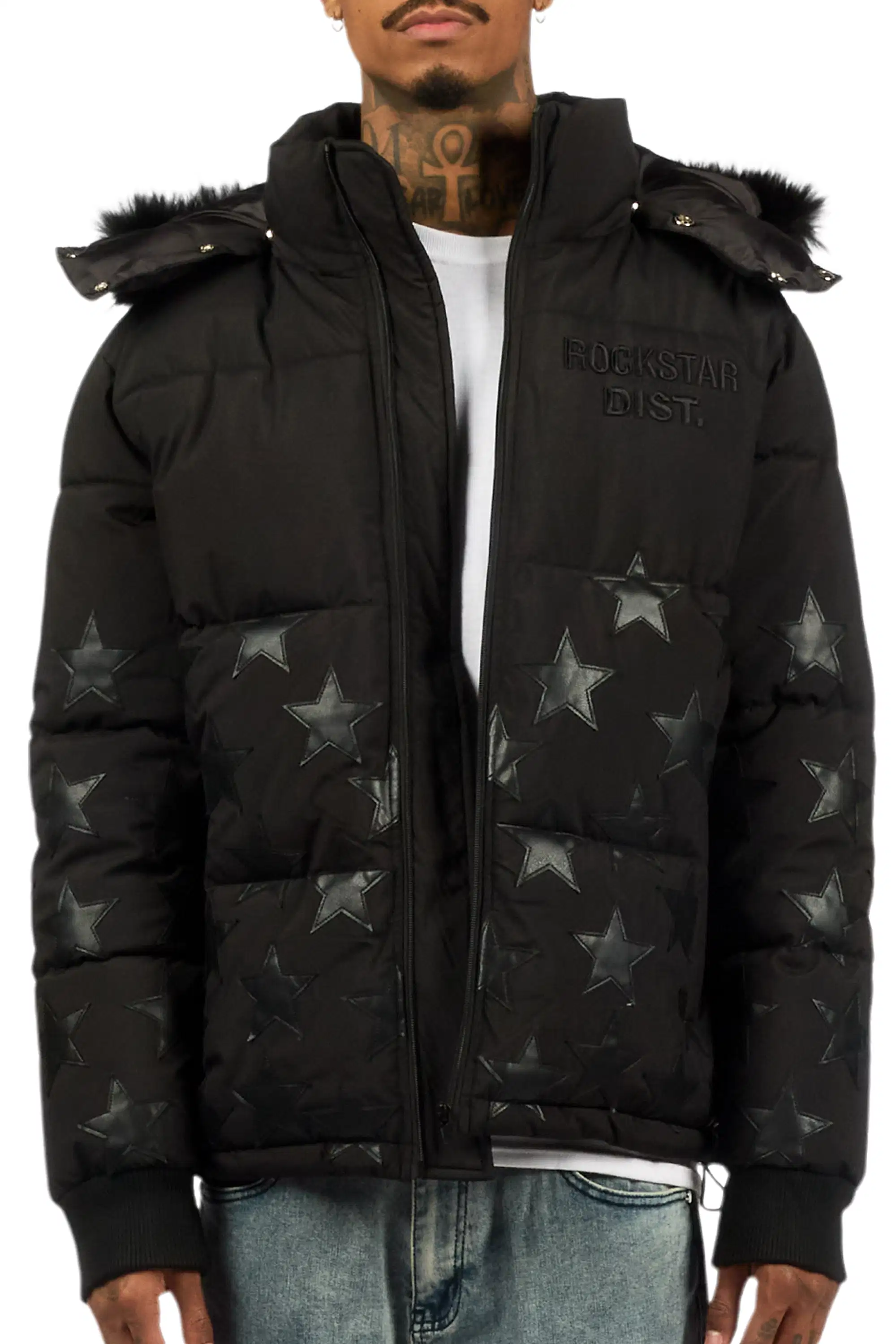 Starlane Black Puffer Jacket - Image 9