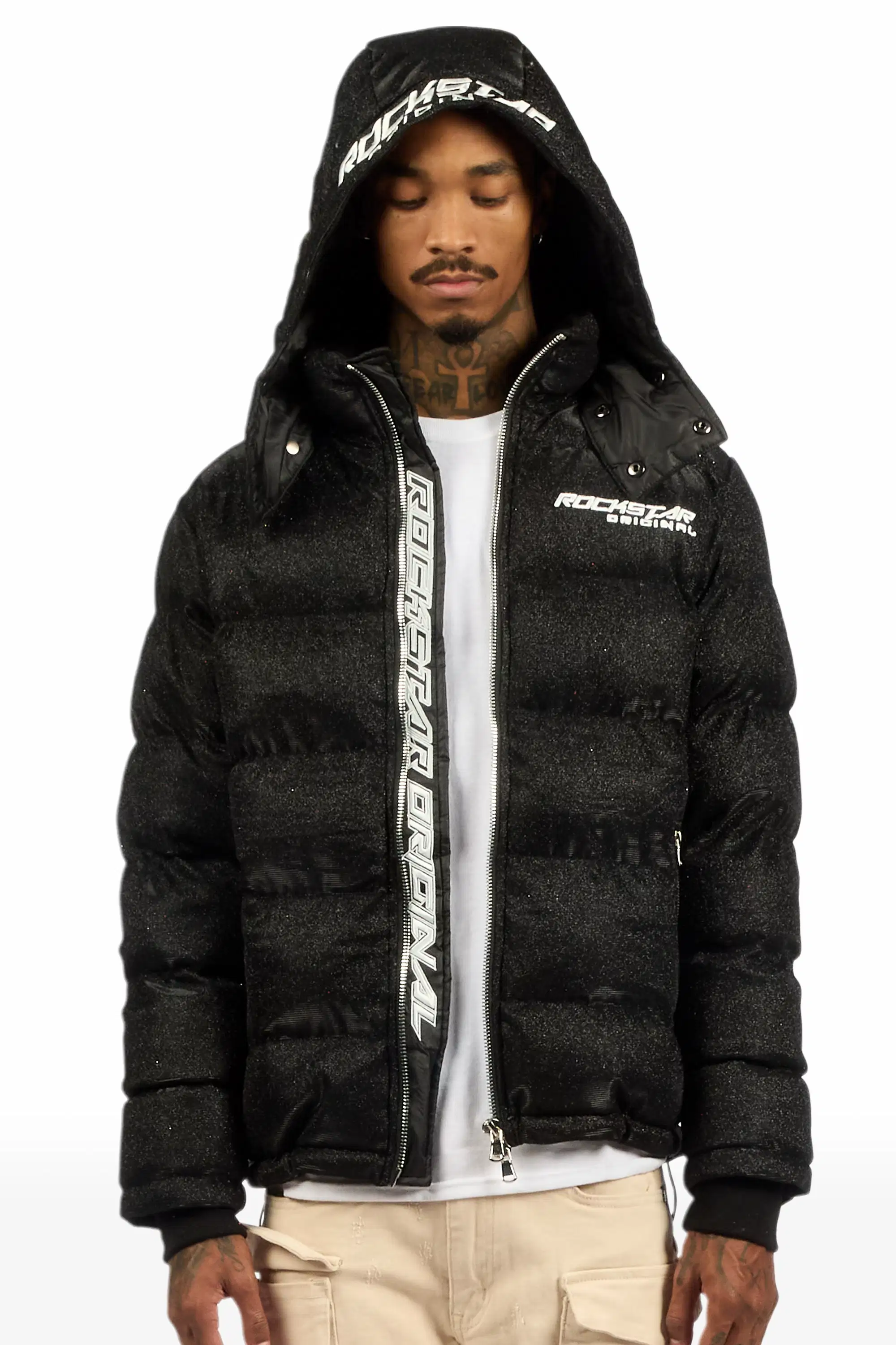 Gleam Black Puffer Jacket - Image 7