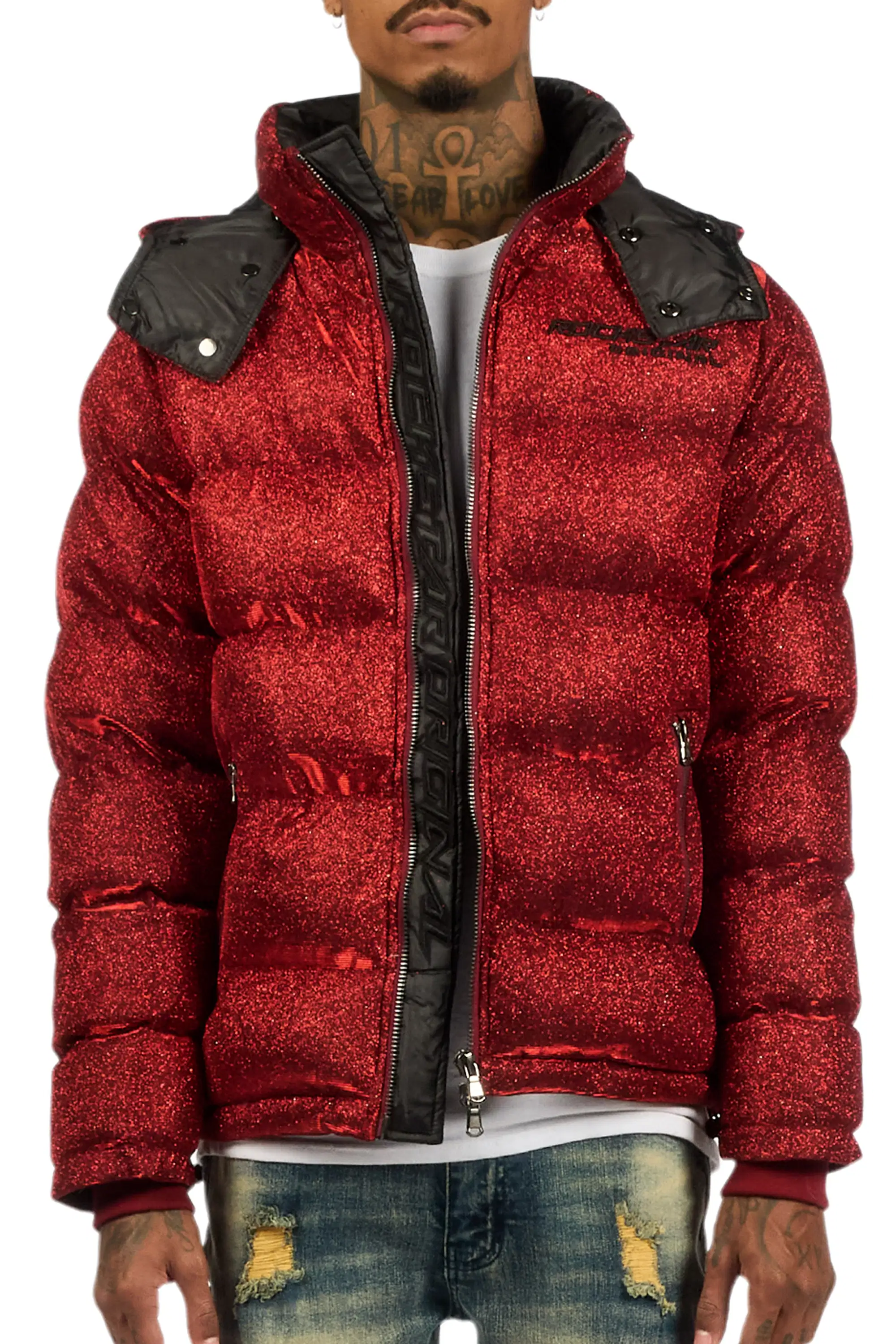 Gleam Red Puffer Jacket - Image 10
