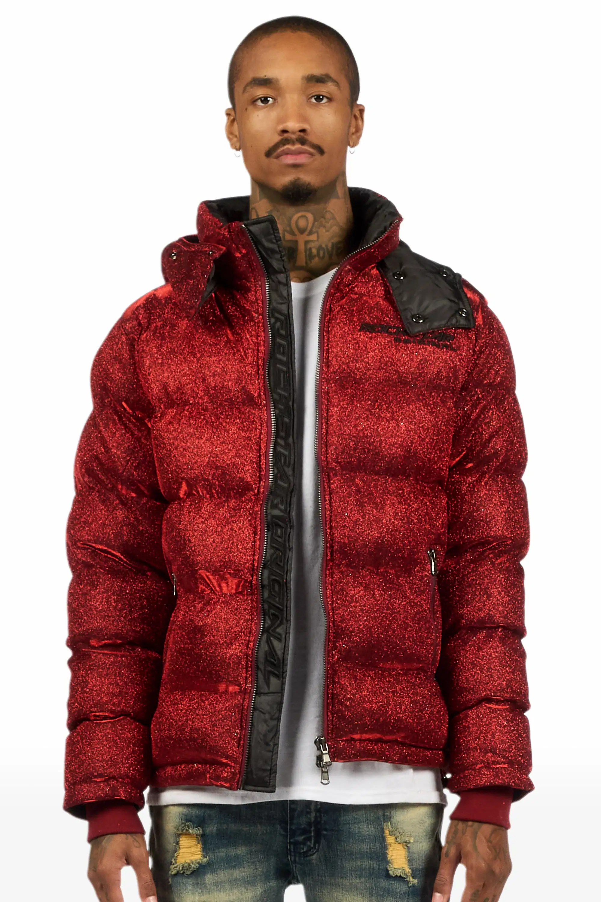 Gleam Red Puffer Jacket - Image 3