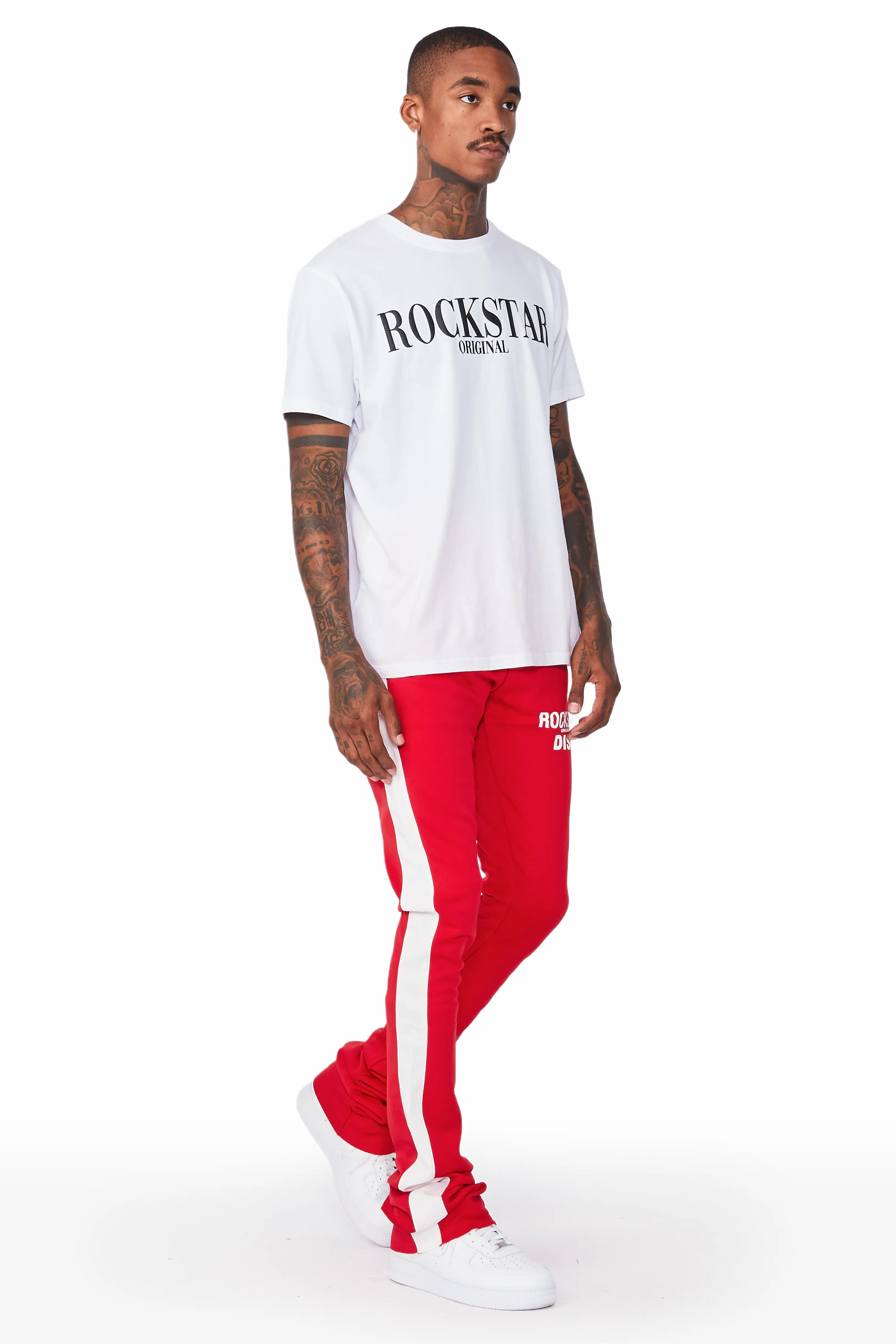 Landry Red Super Stacked Track Pant - Image 6