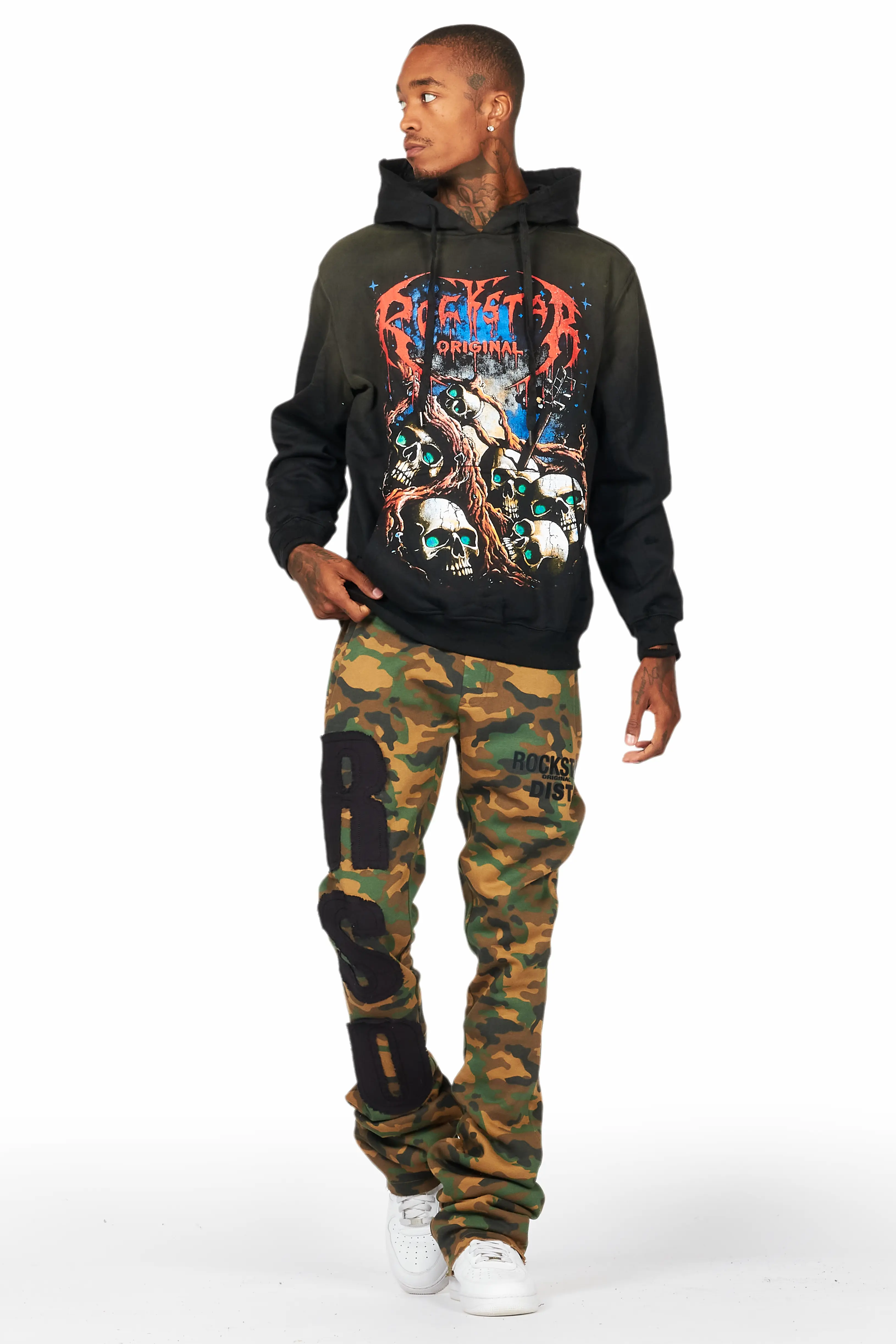 Bansi Faded Camo Super Stacked Trackpant - Image 3