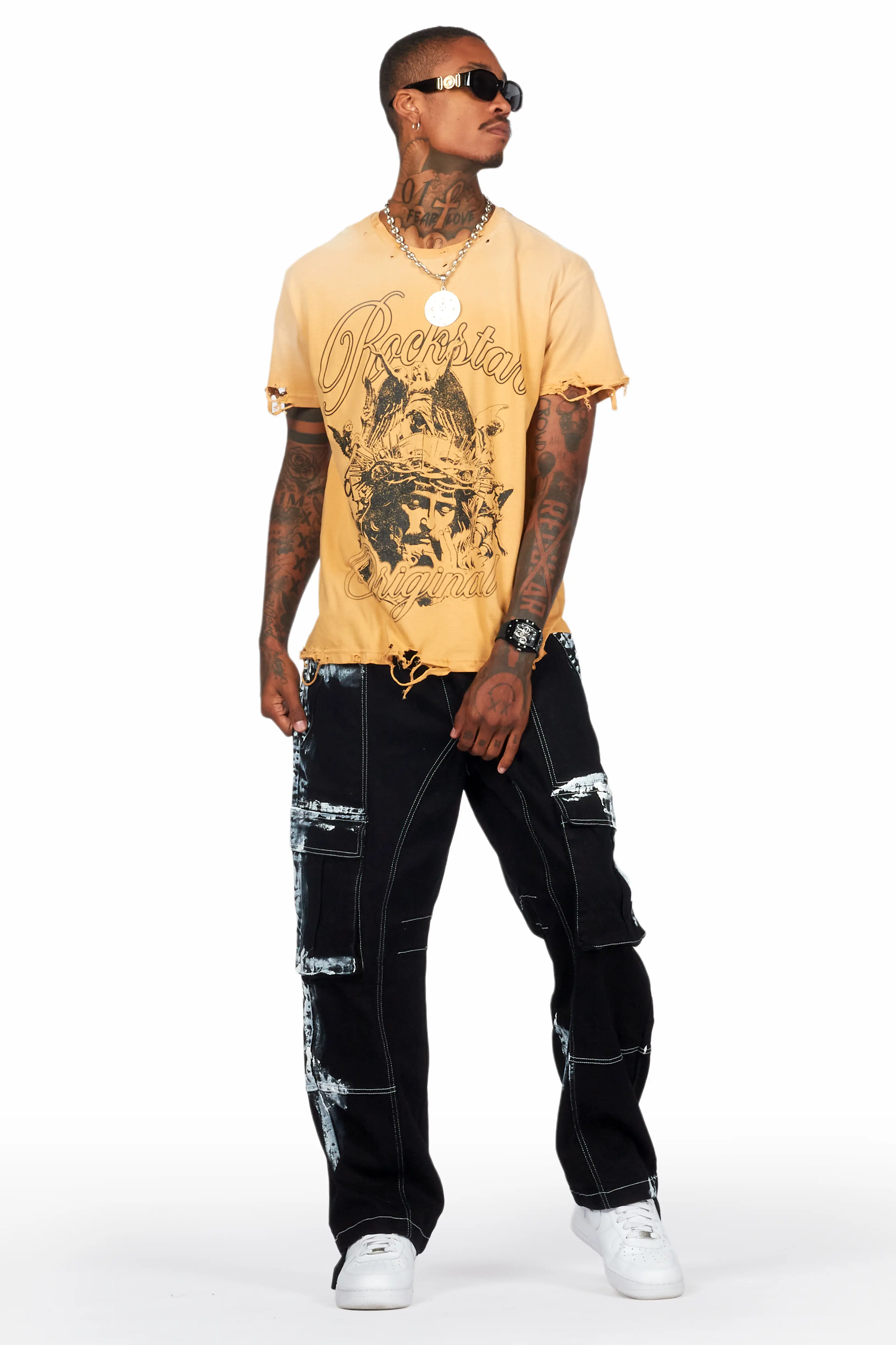 Baha Black Painter Baggy Cargo Pants - Image 8