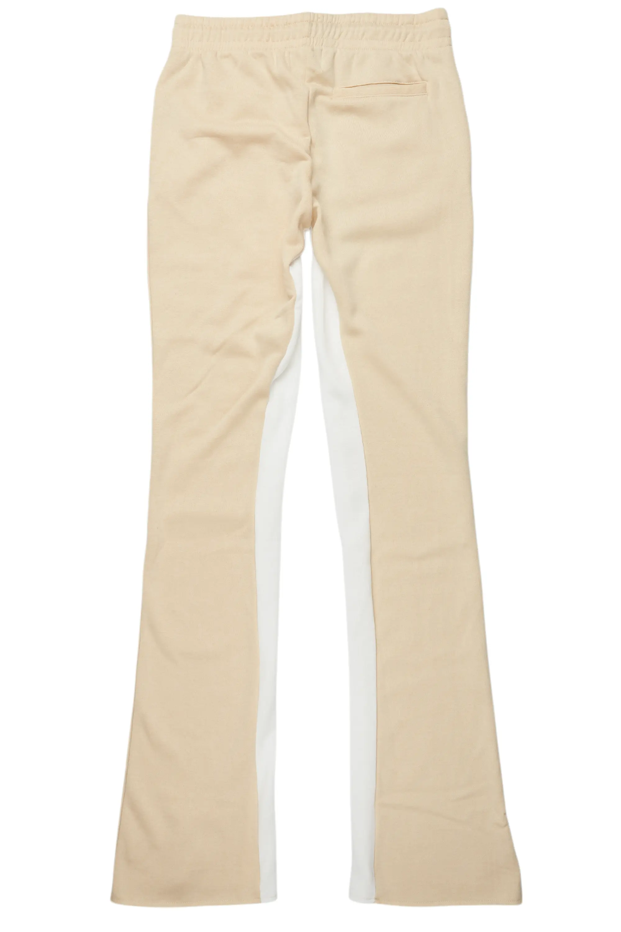 Uko Beige Stacked Baggy Track Pant - Image 9