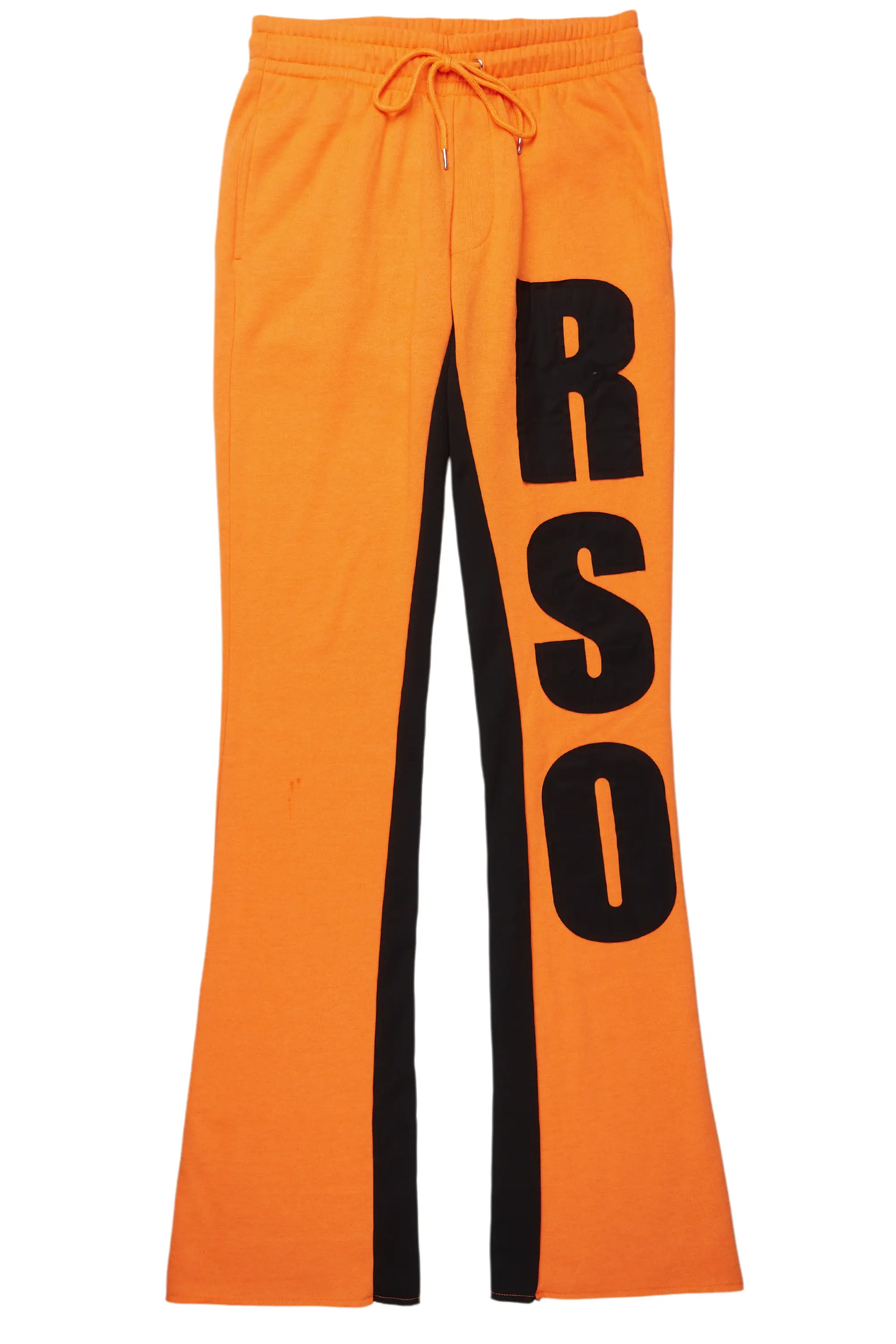 Uko Orange Stacked Baggy Track Pant - Image 2