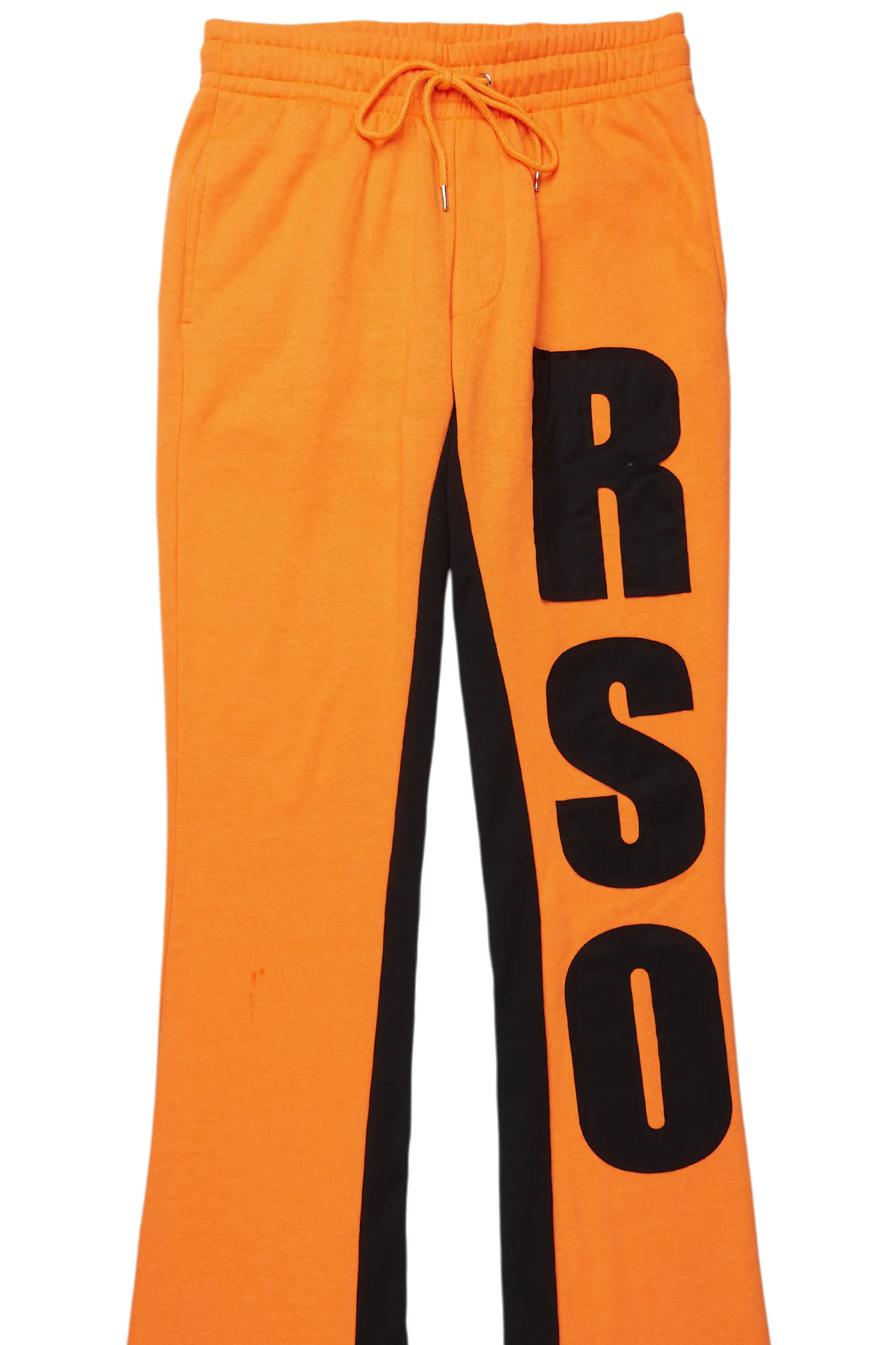 Uko Orange Stacked Baggy Track Pant - Image 8
