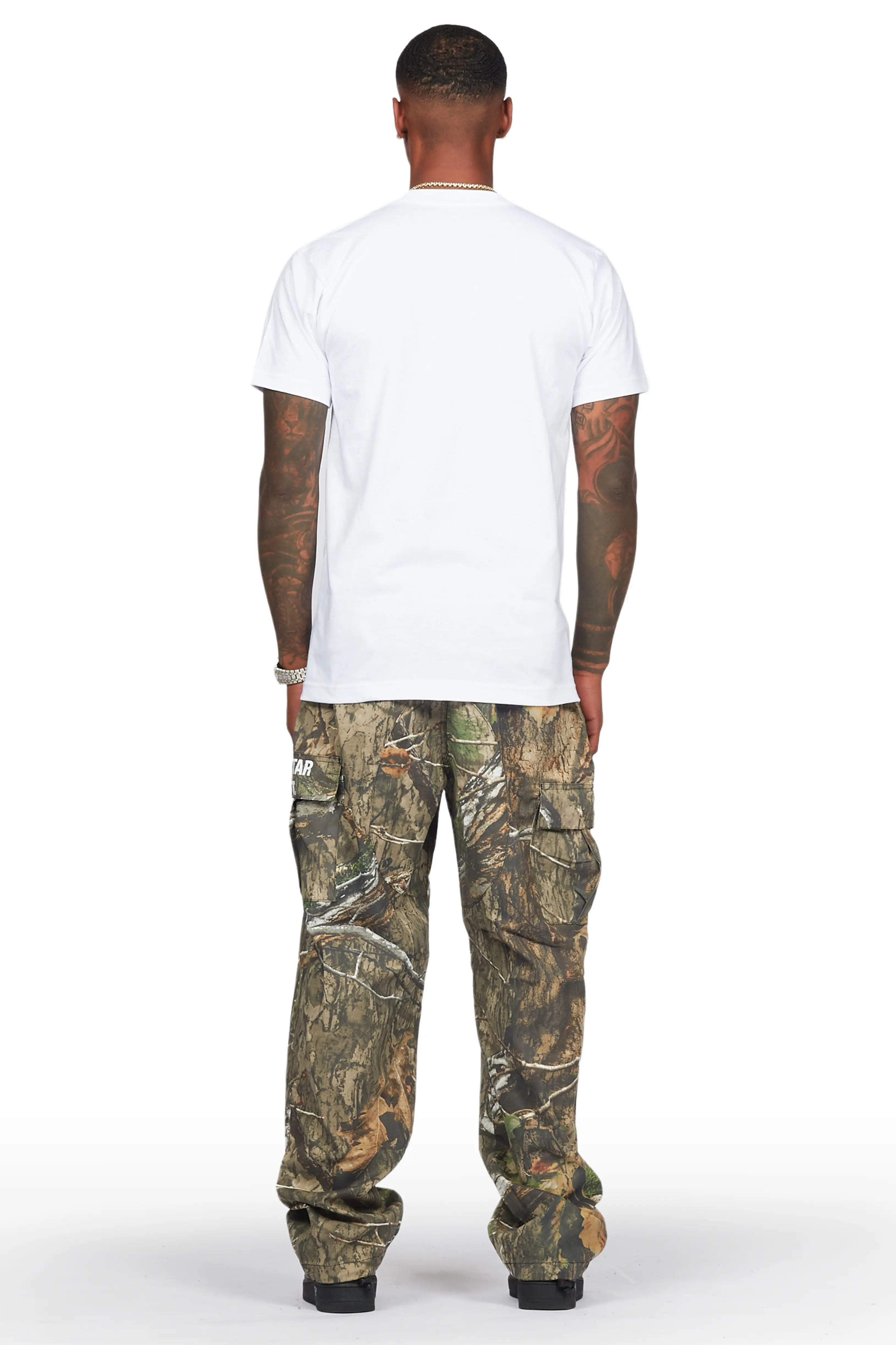 Acko Green Tree Camo Cargo Graphic Pants - Image 5