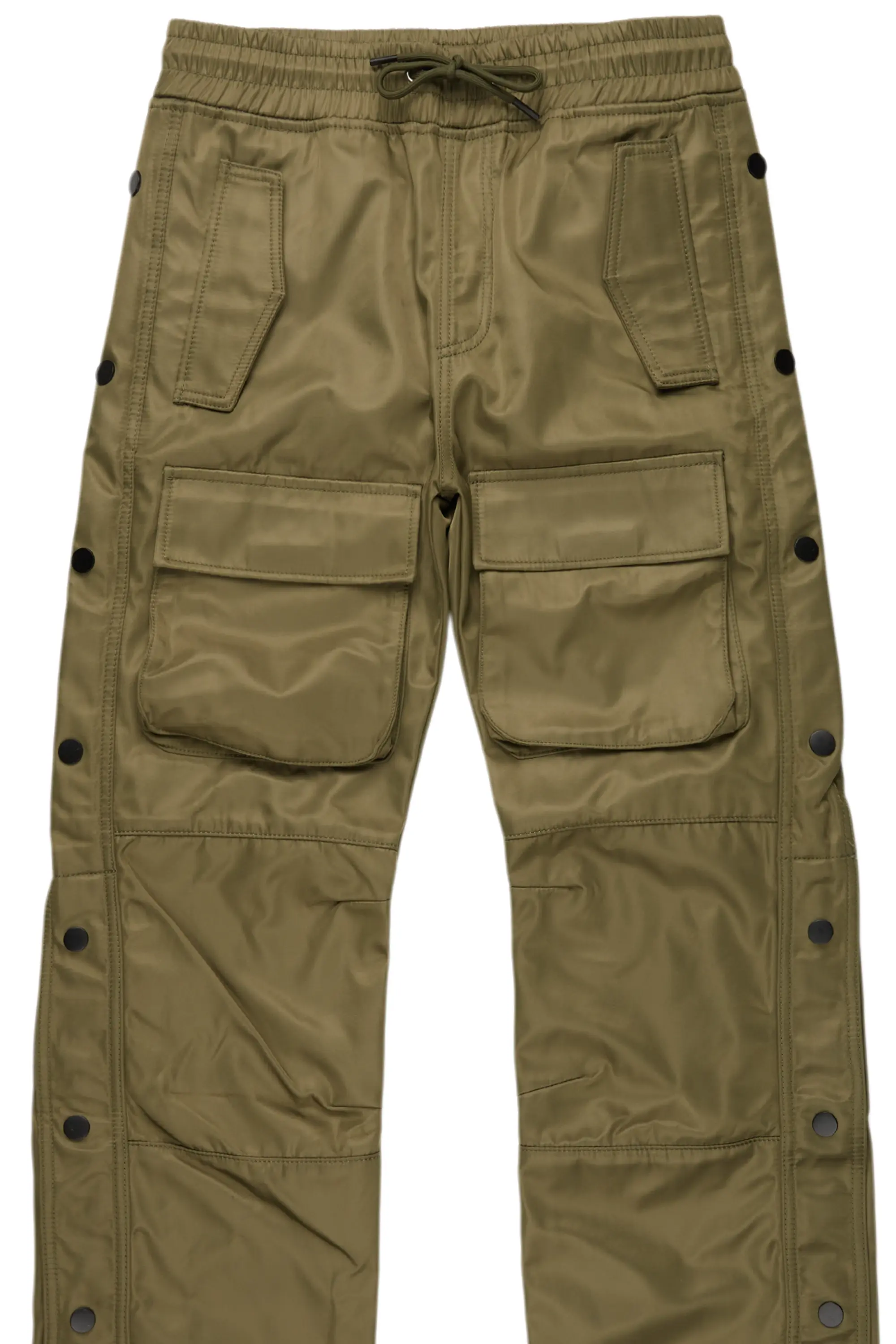 Yuri Olive Nylon Pants - Image 8