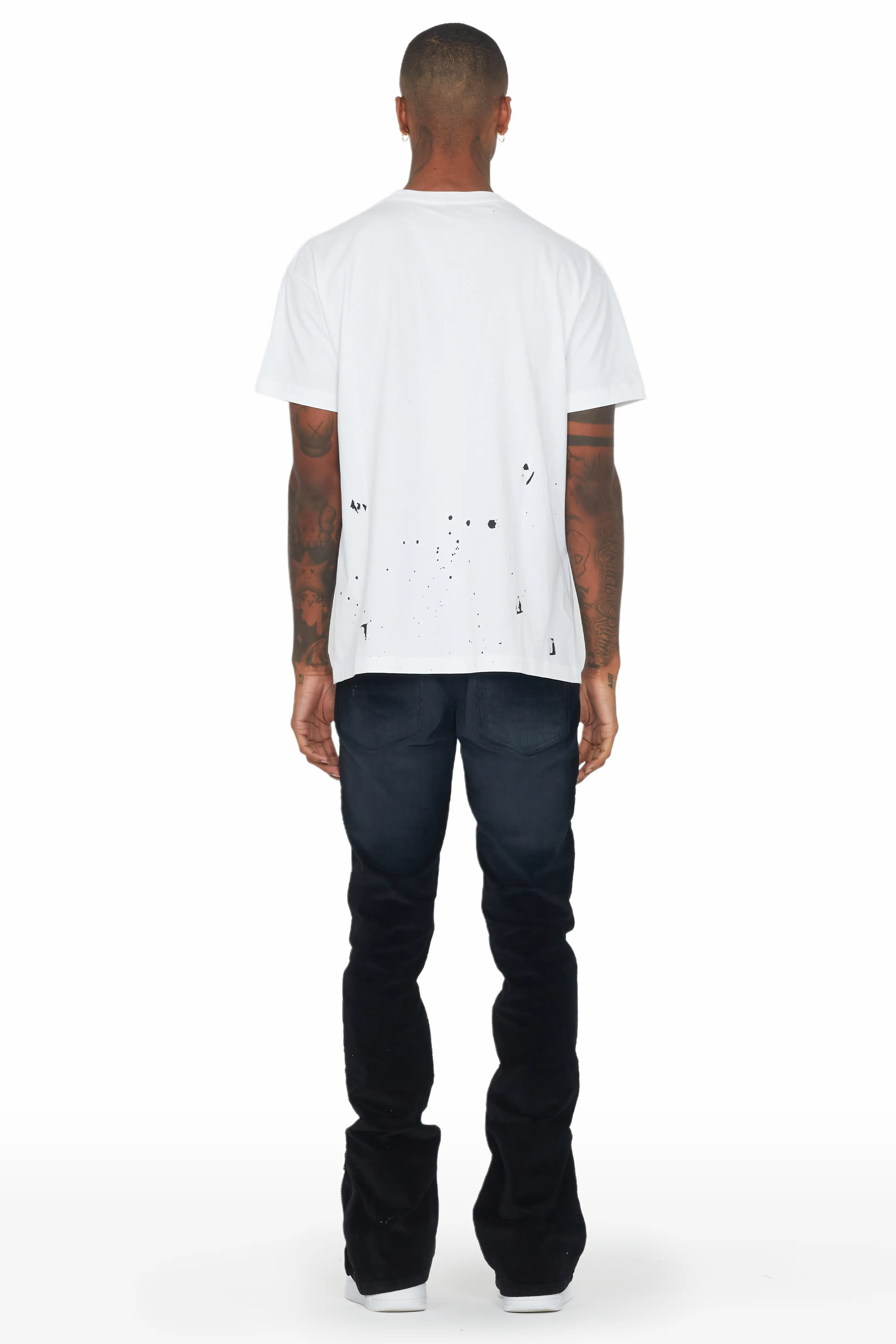 Sevyn Black Super Stacked Stacked Flare Corduroy Pant - Image 4