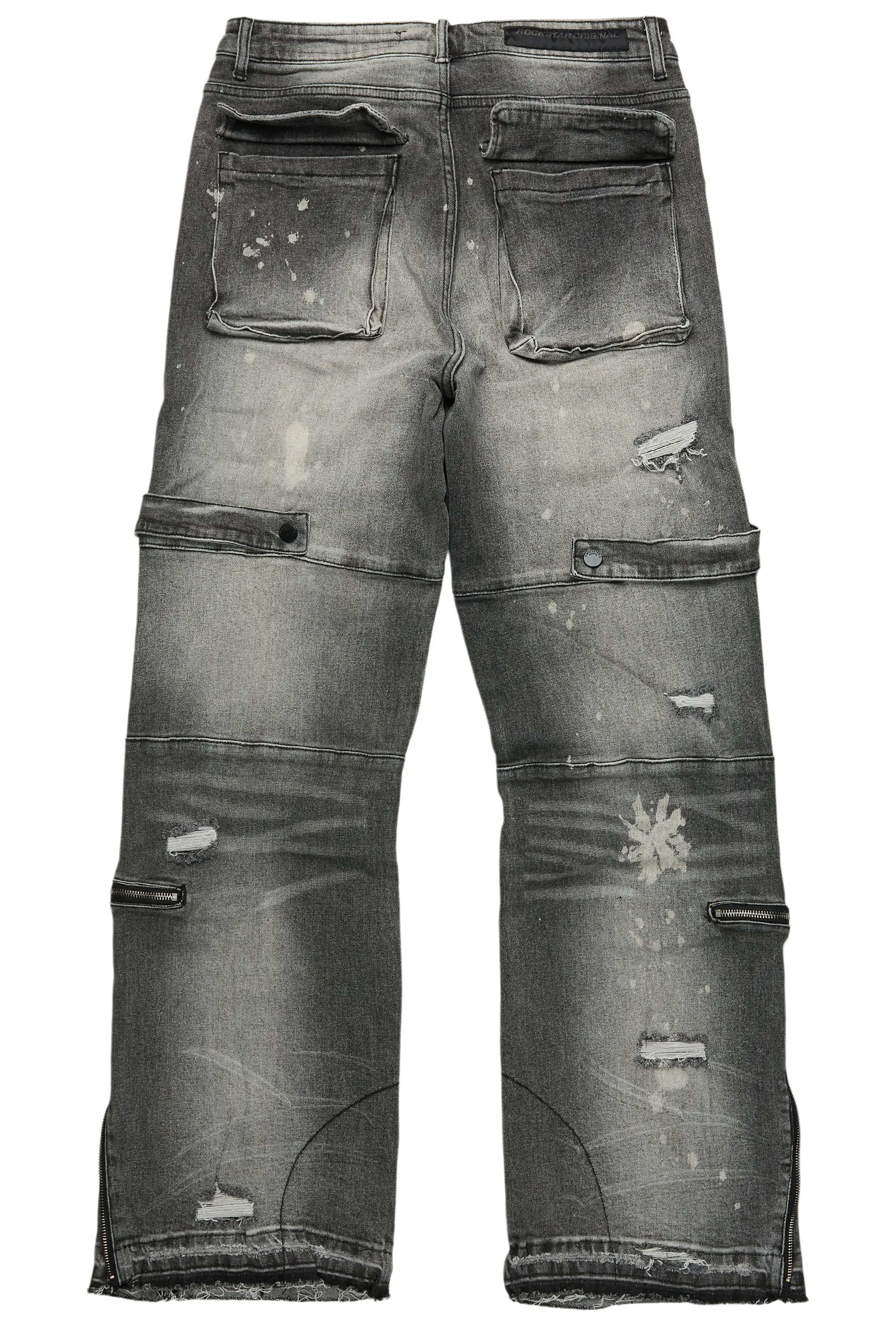 Grib Grey Bleach Baggy Jean - Image 9