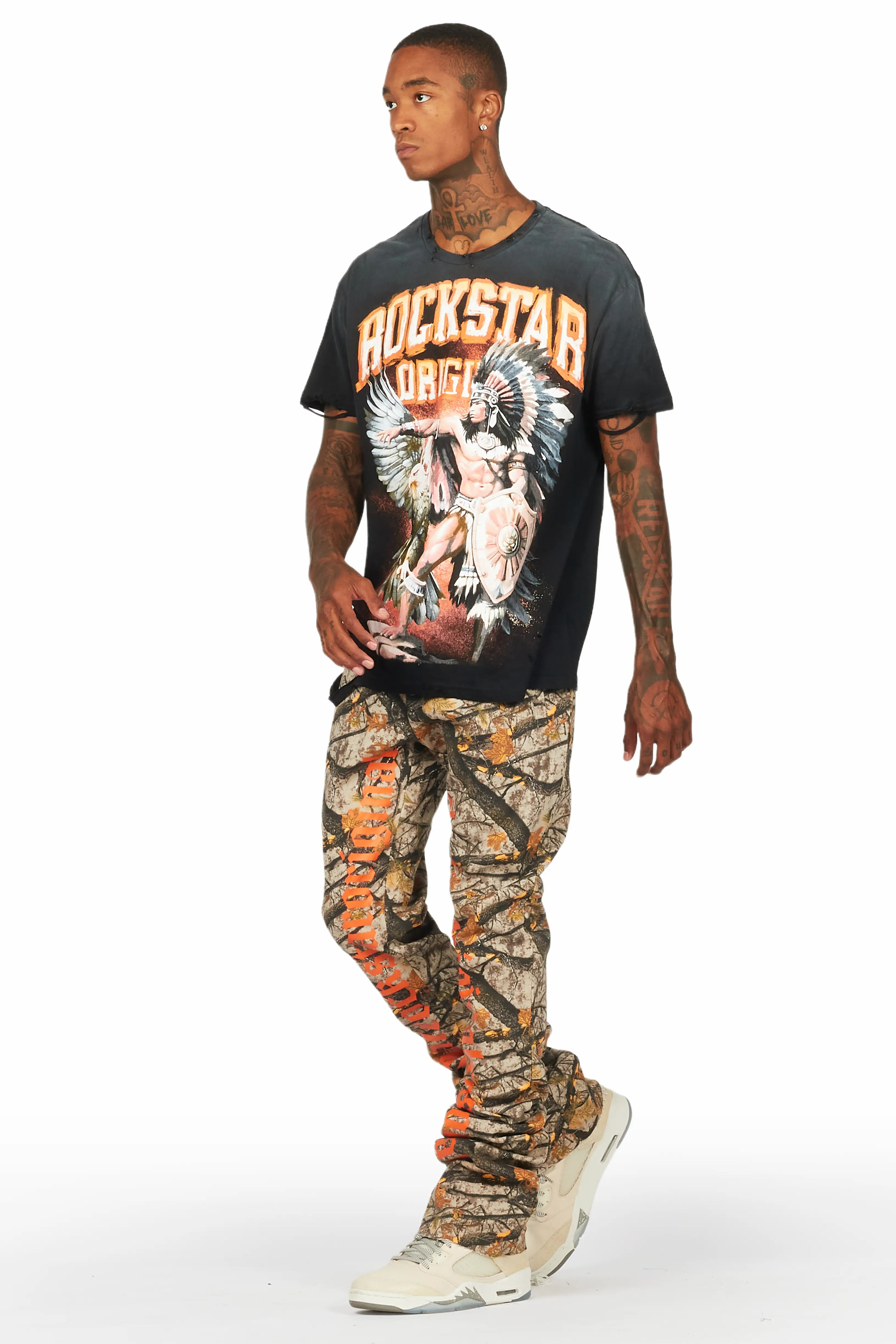 Callie Tree Camo Super Stacked Flare Pants - Image 6