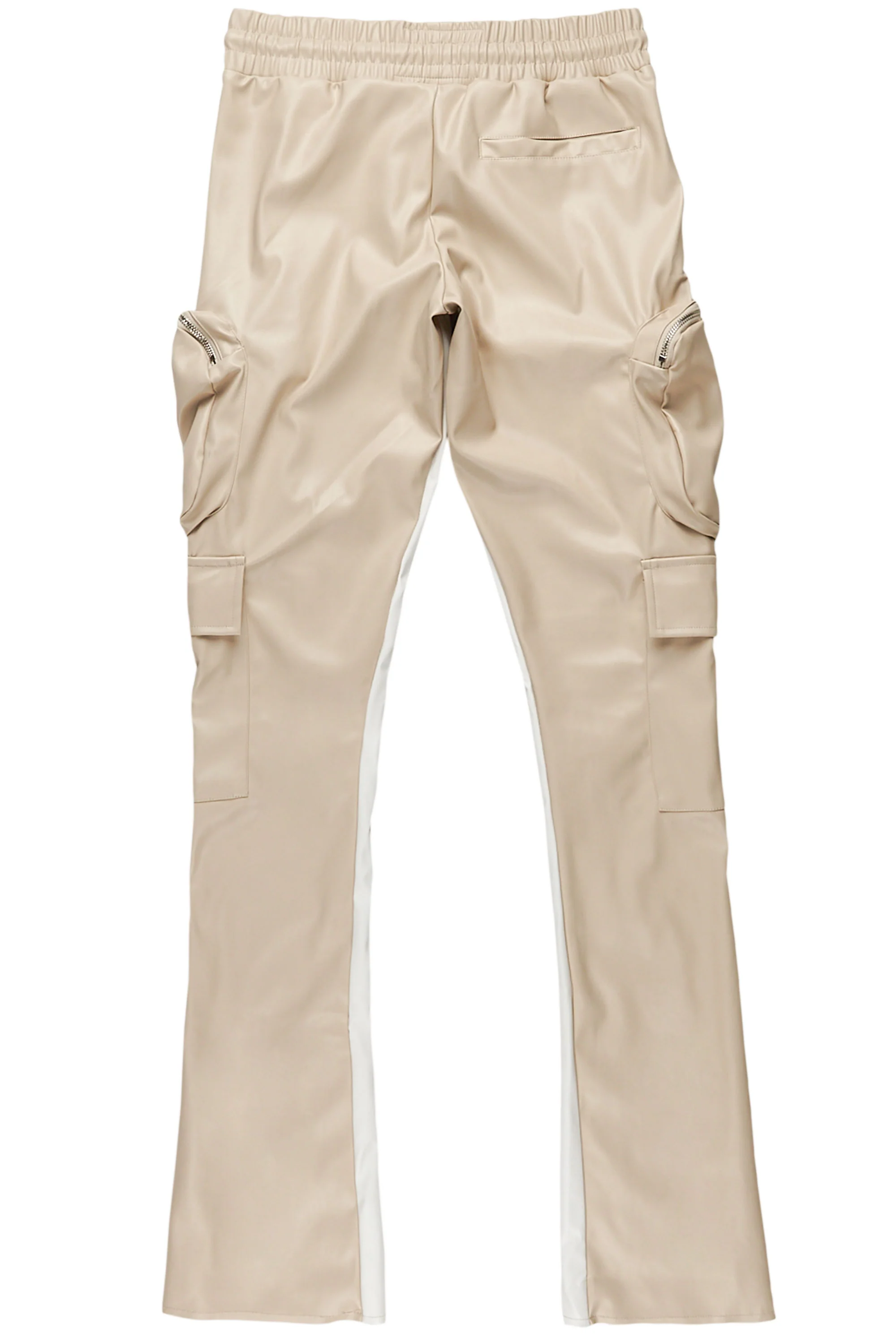 Lawson Beige/White Stacked Flare Pants - Image 4