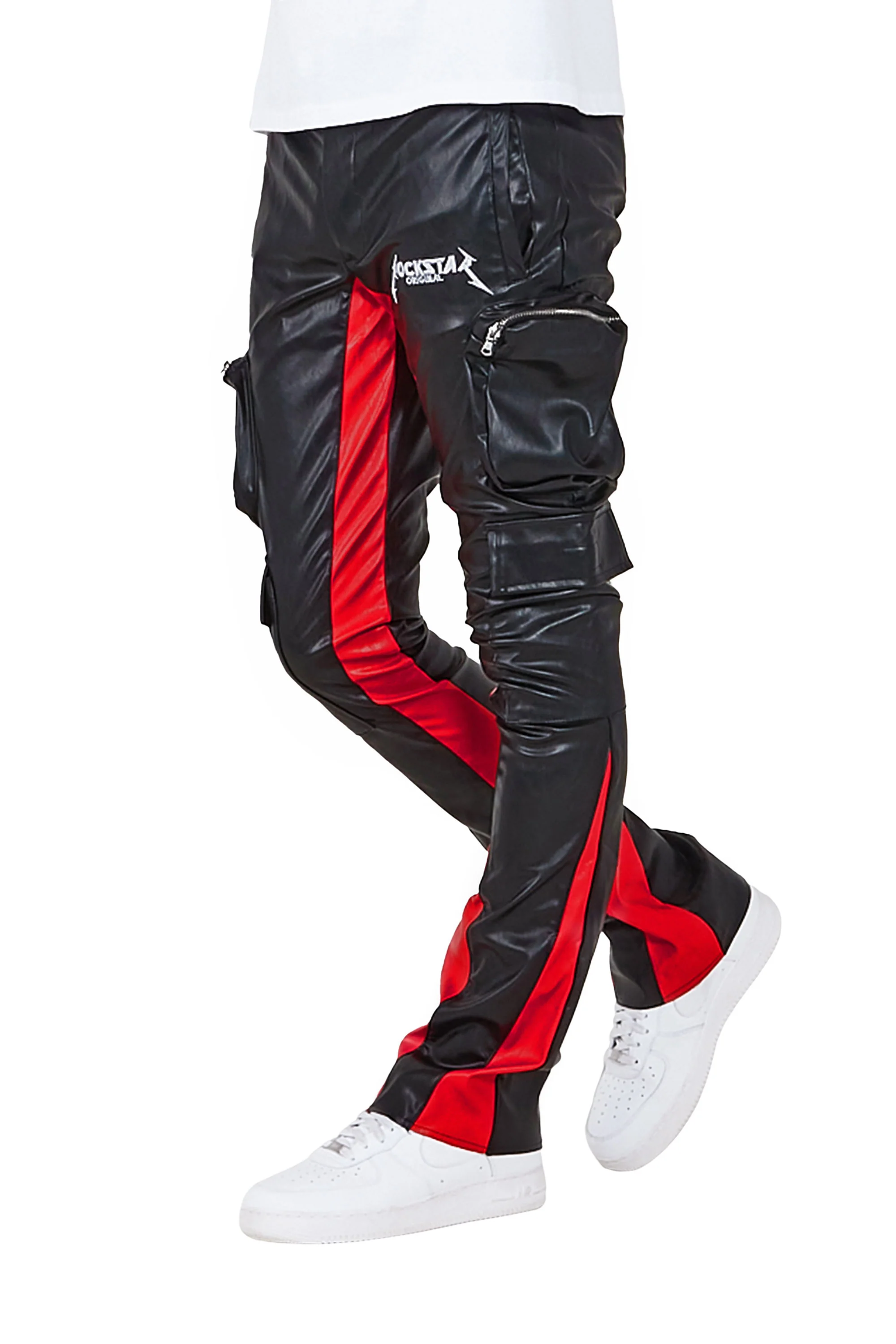 Lawson Black/Red Stacked Flare Pants - Image 5