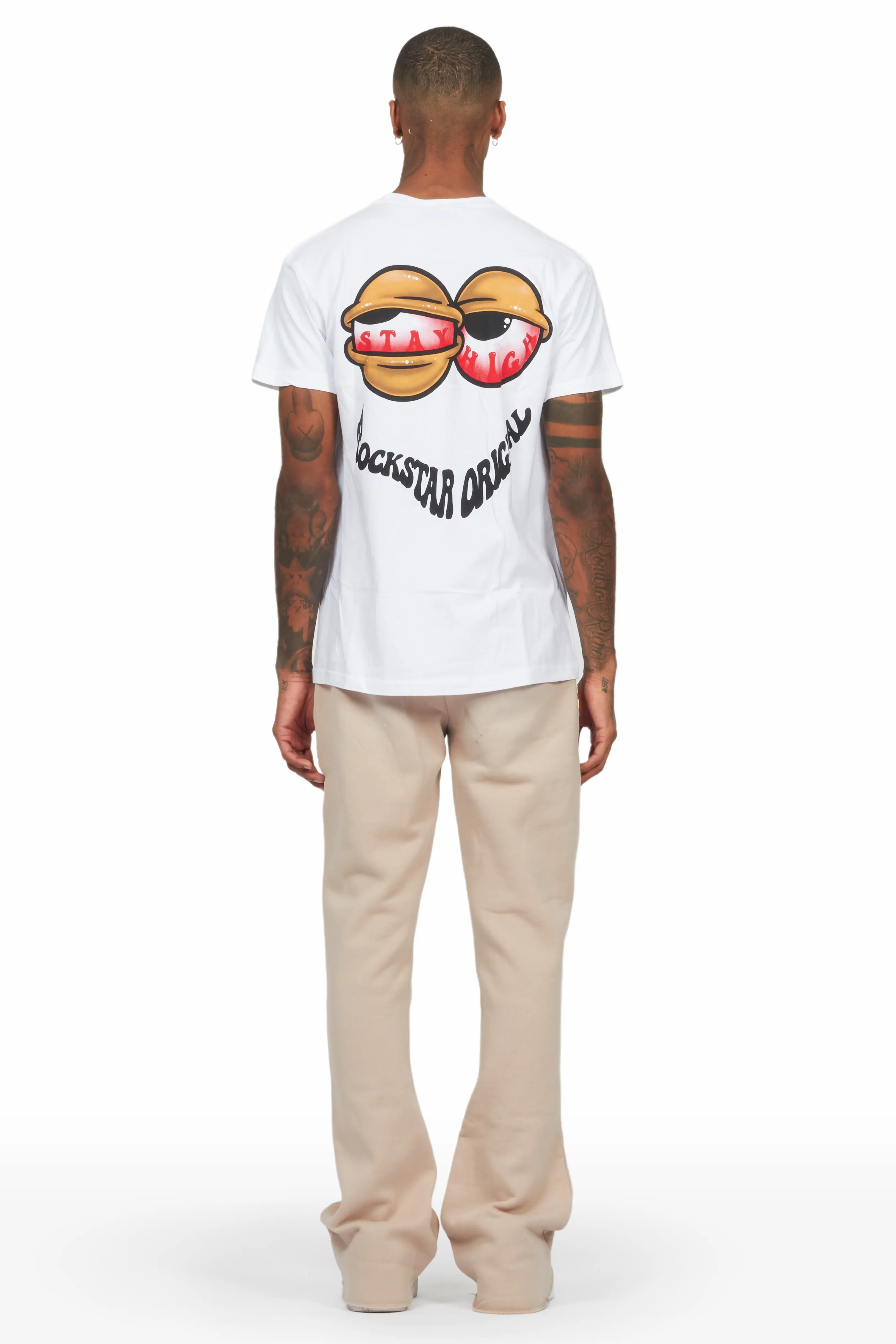 Rockstar Art Dist Tan Stacked Flare Pants - Image 5
