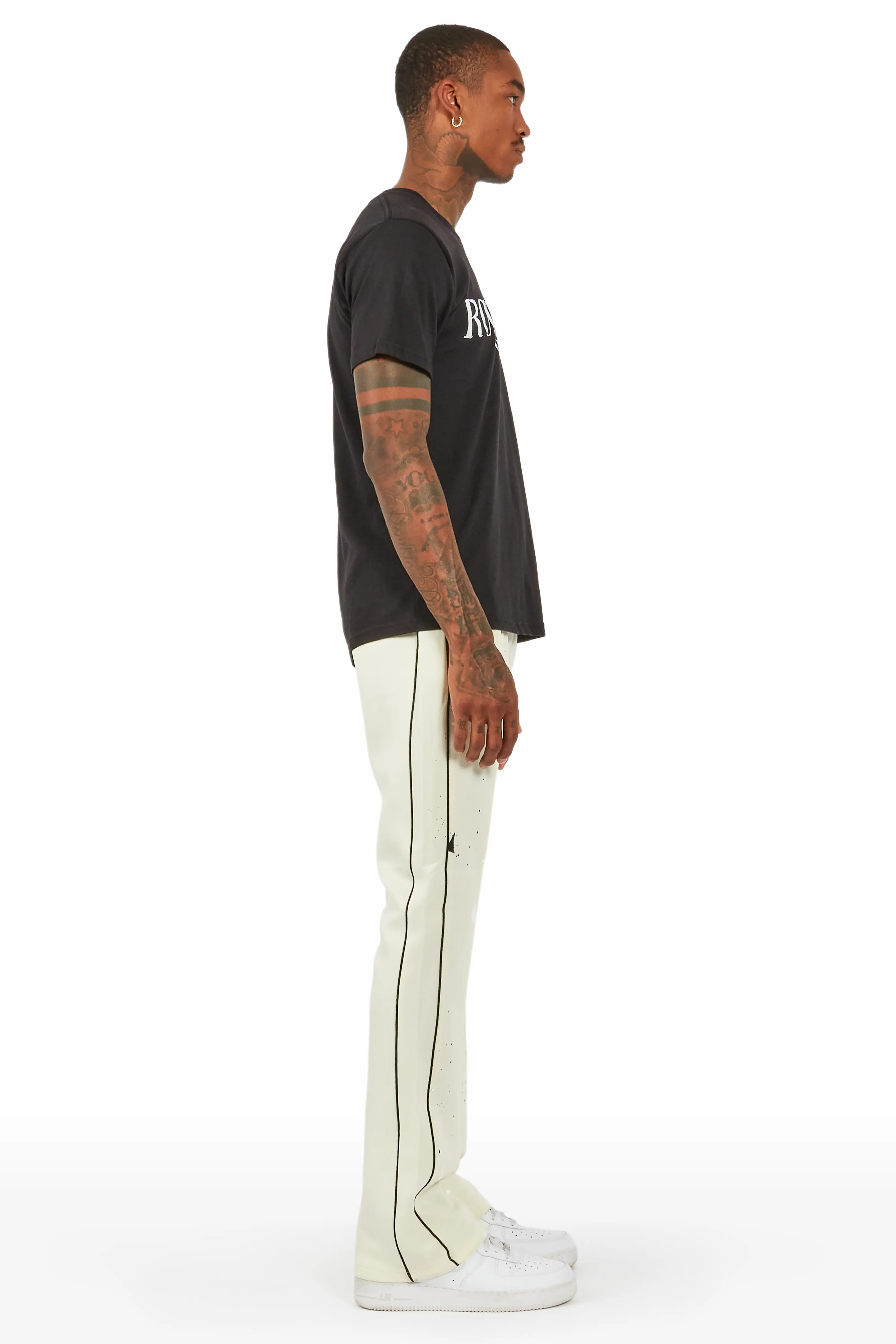 Jaco Cream Stacked Flare Pant - Image 3